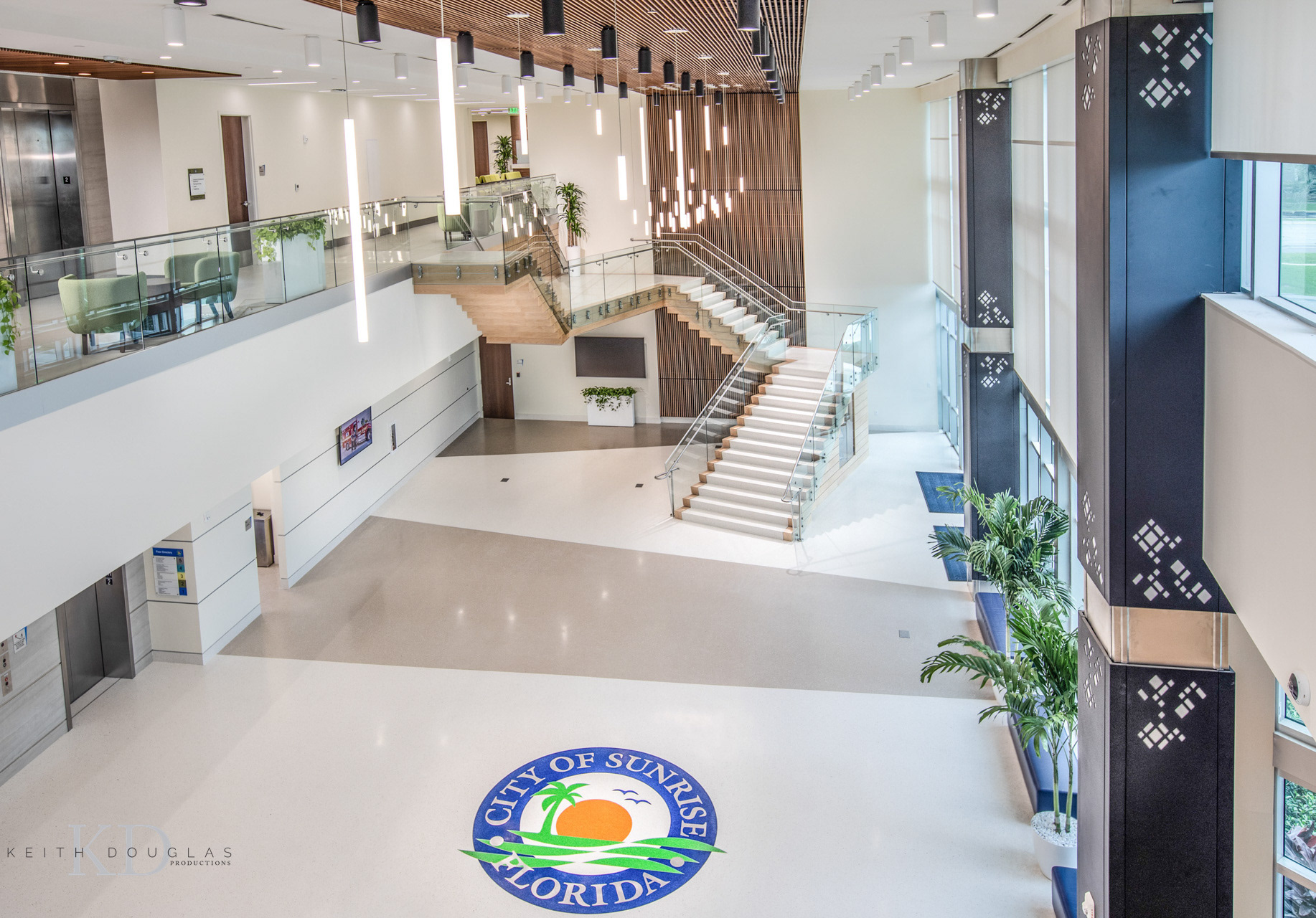 Surise City Hall lobby architecture photographer