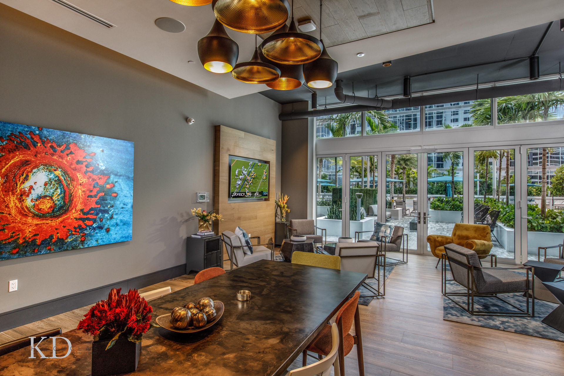 luxury apartment photography Novo Ft Lauderdale tv room