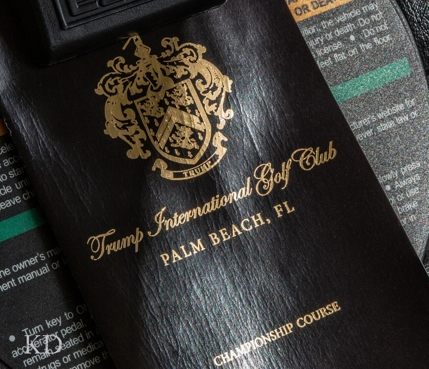 Trump CC WPB FL detail of the score card