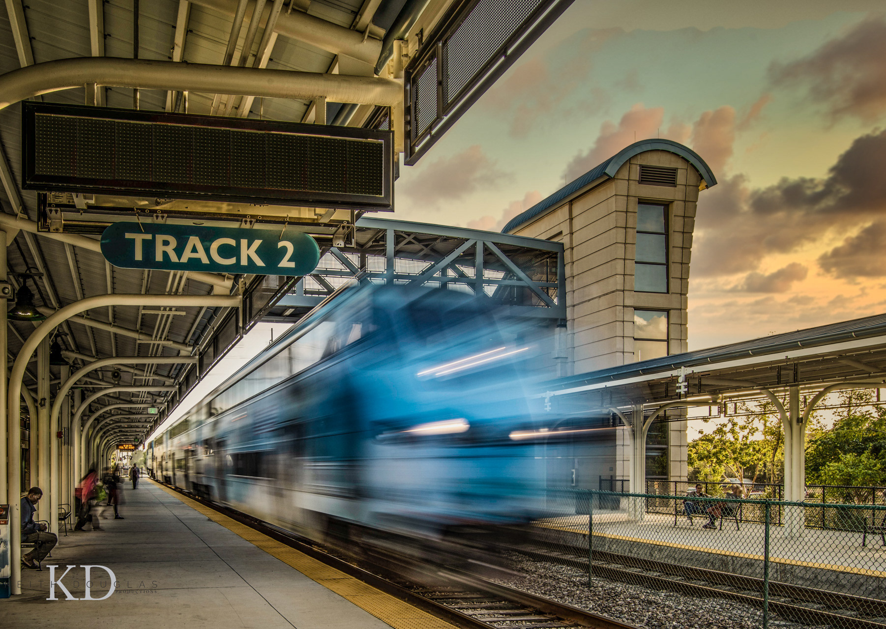 Arrival/departure Tri -Rail station Pompano Beach