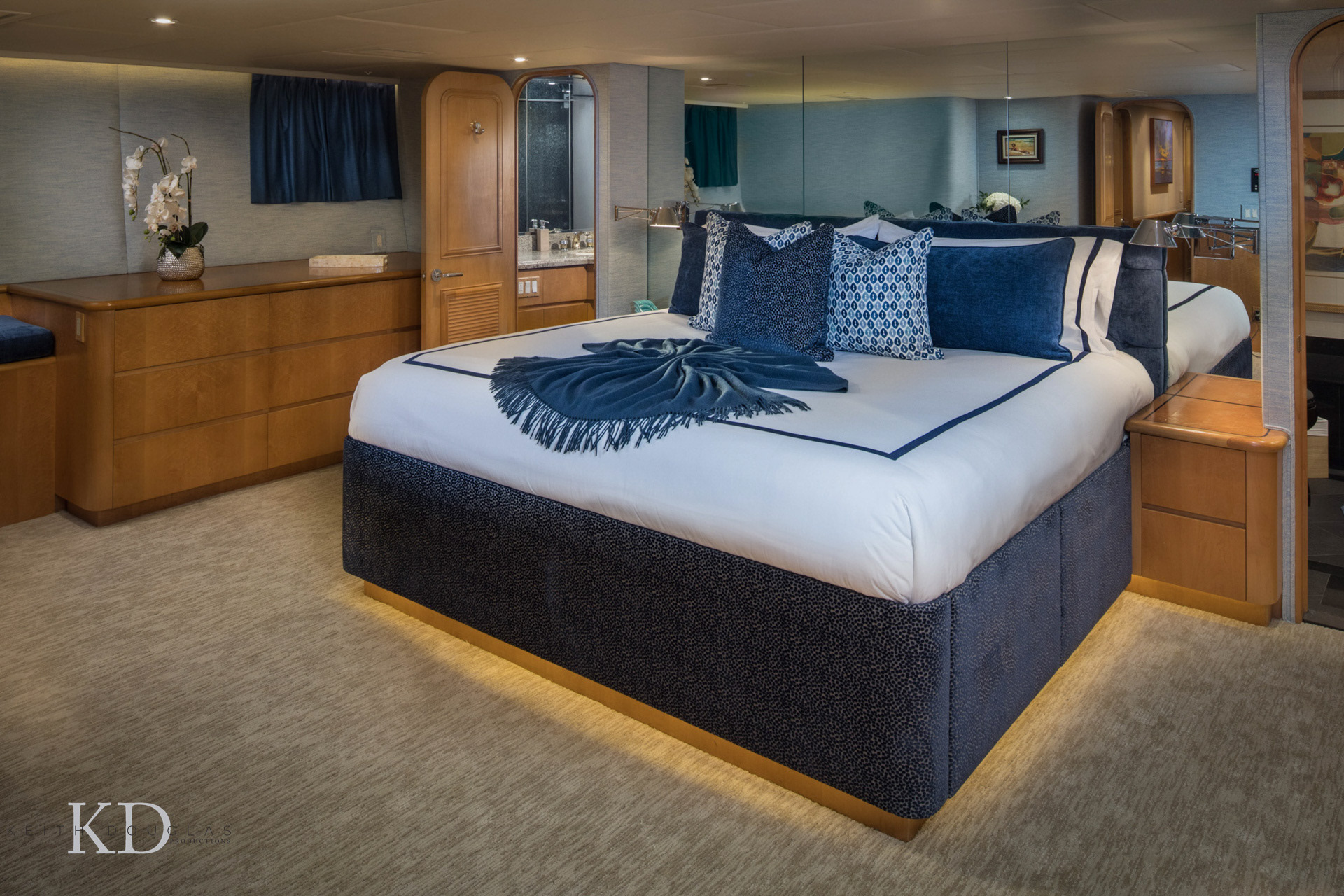 Yacht master suite photography