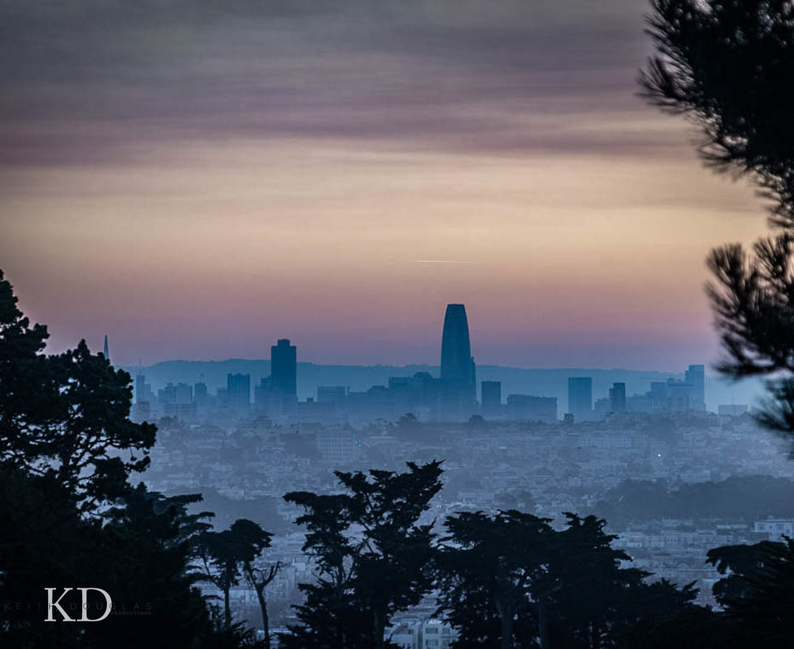 Morning light over the City of San Francisco CA