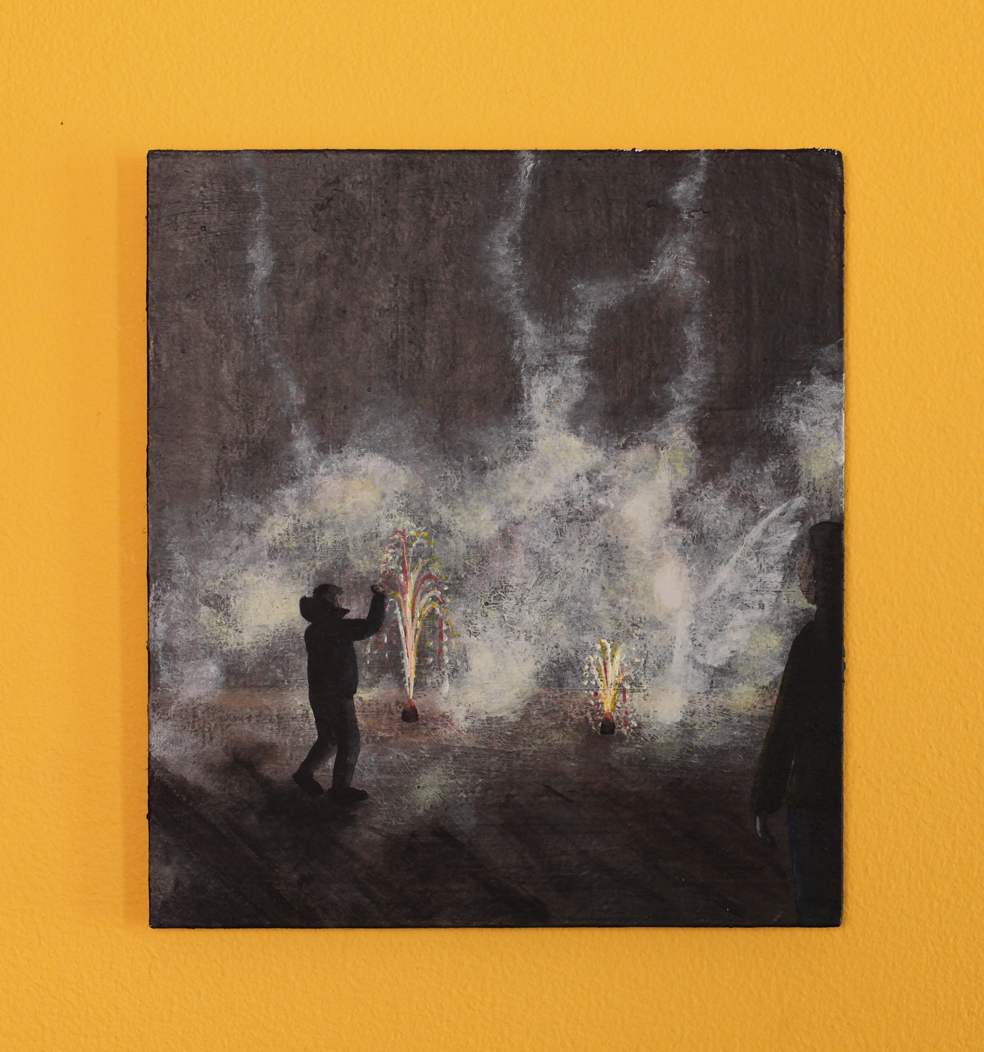 Breath Deep, 2020, Acrylic on Masonite, 6 1⁄2”x 7 1⁄4”