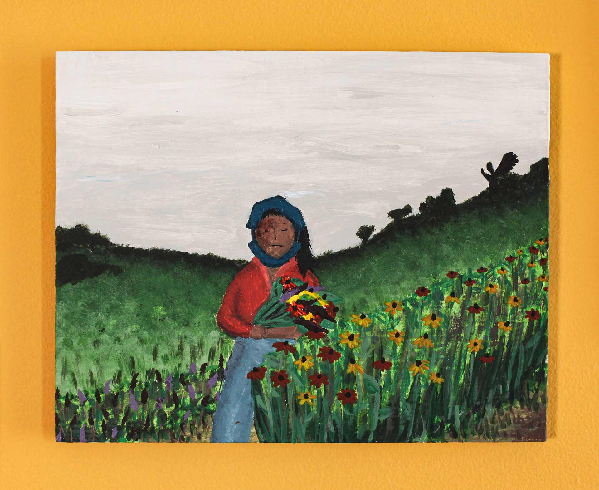 I’m Thankful for Allergy Meds, 2020, Acrylic on Masonite, 8 1⁄4”x 6 1⁄2”