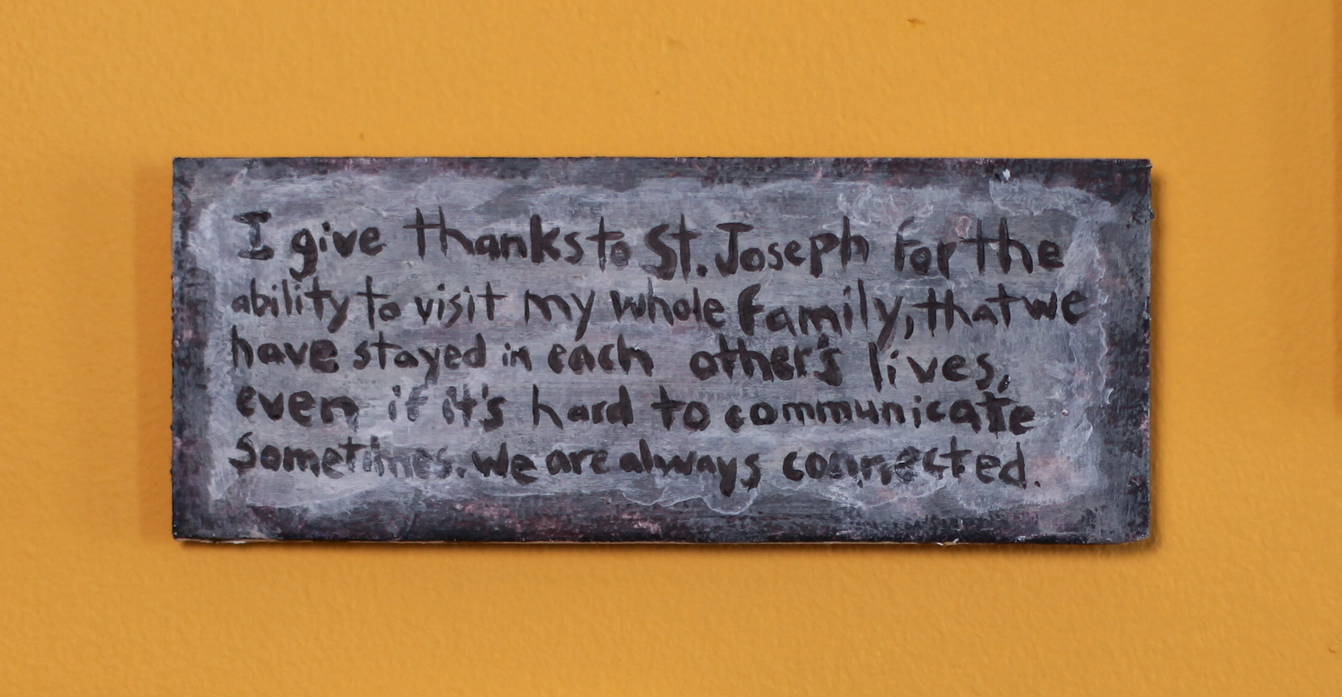Gracias a San Joseph, 2020, Acrylic on Masonite, 6 1⁄2”x 2 1⁄2”