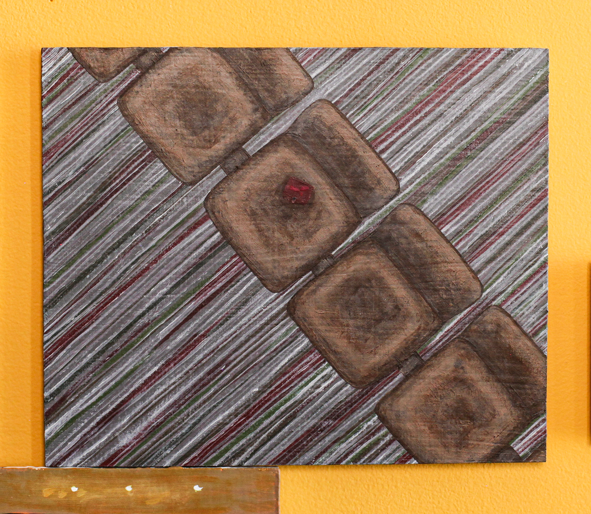 Find and Lose Small Things, 2020, Acrylic on Masonite, 8 1⁄2”x 7”
