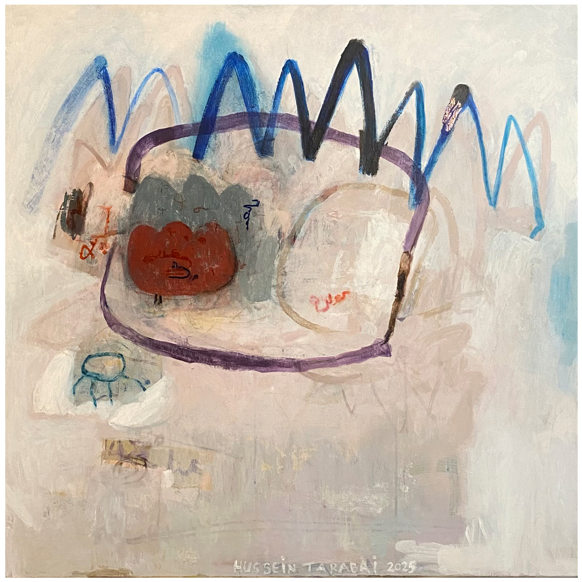 Untitled- acrylic on canvas 100x100 cm- 2025