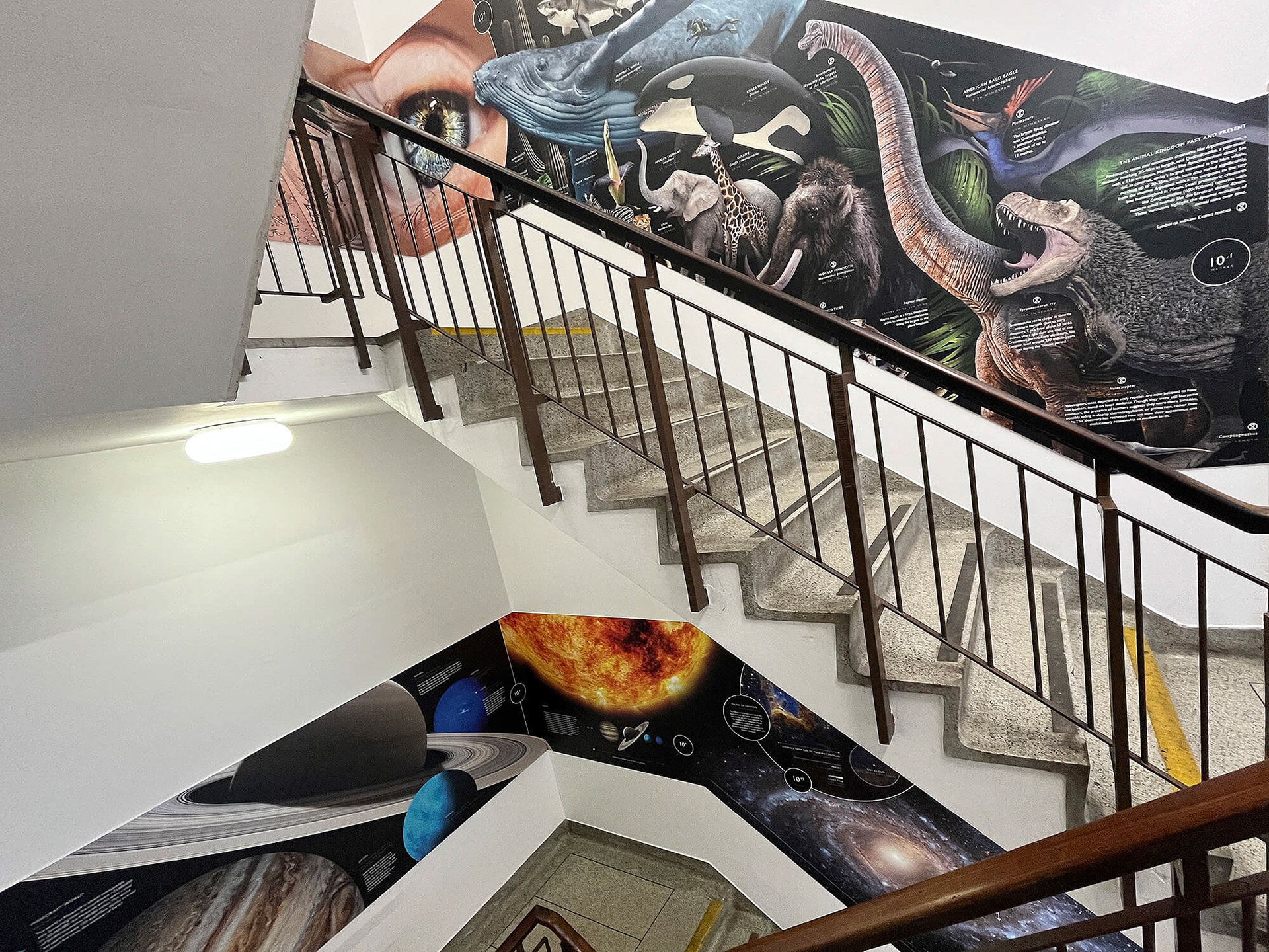 Scale of the Universe Staircase Display - Kings College