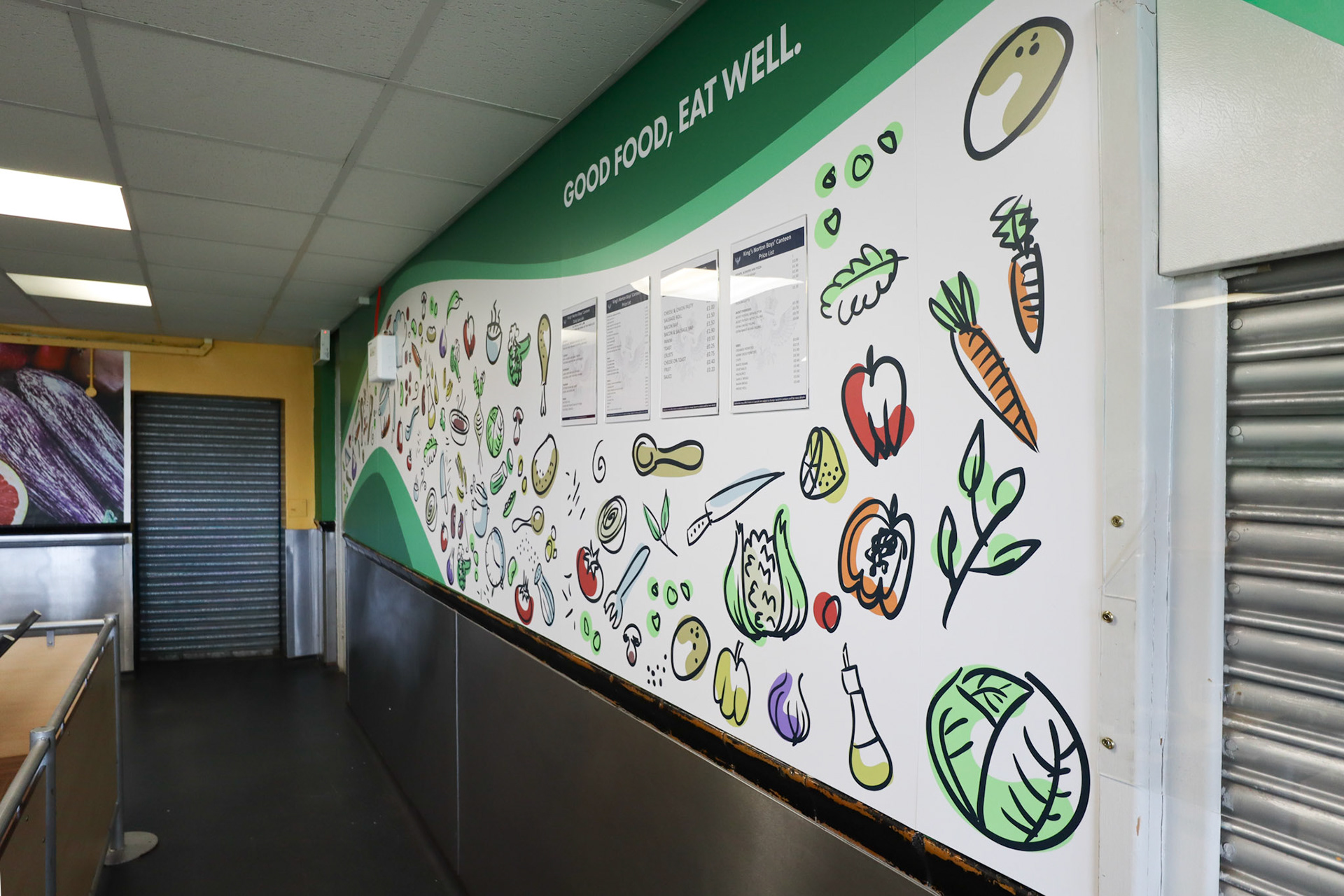 Doodle Ingredients Canteen Wall Art