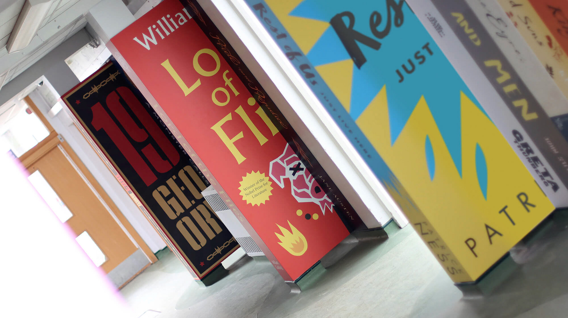 Giant Books Column Wraps - LHS01