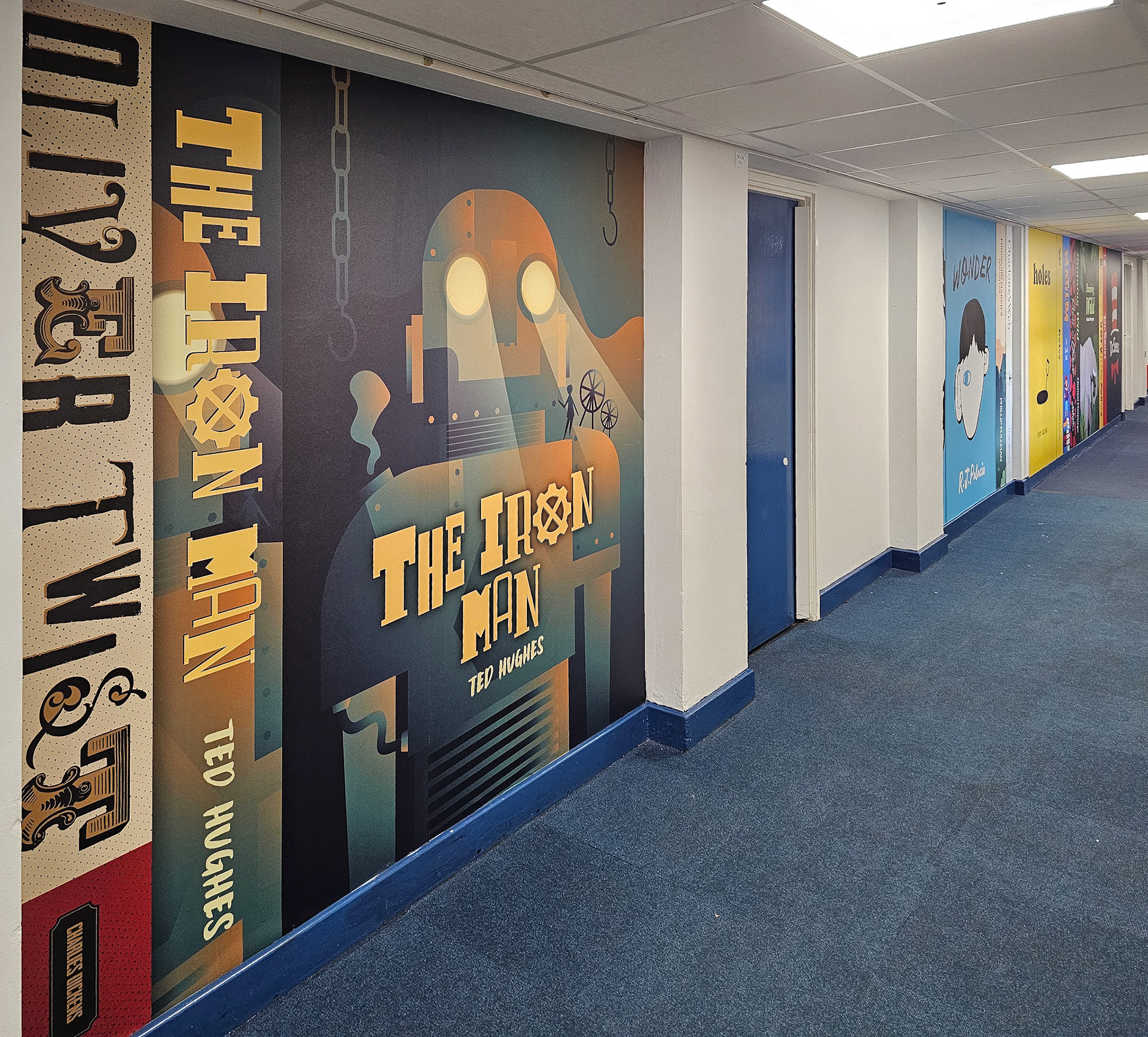 Book Spines and Covers Library Wall Art - 01