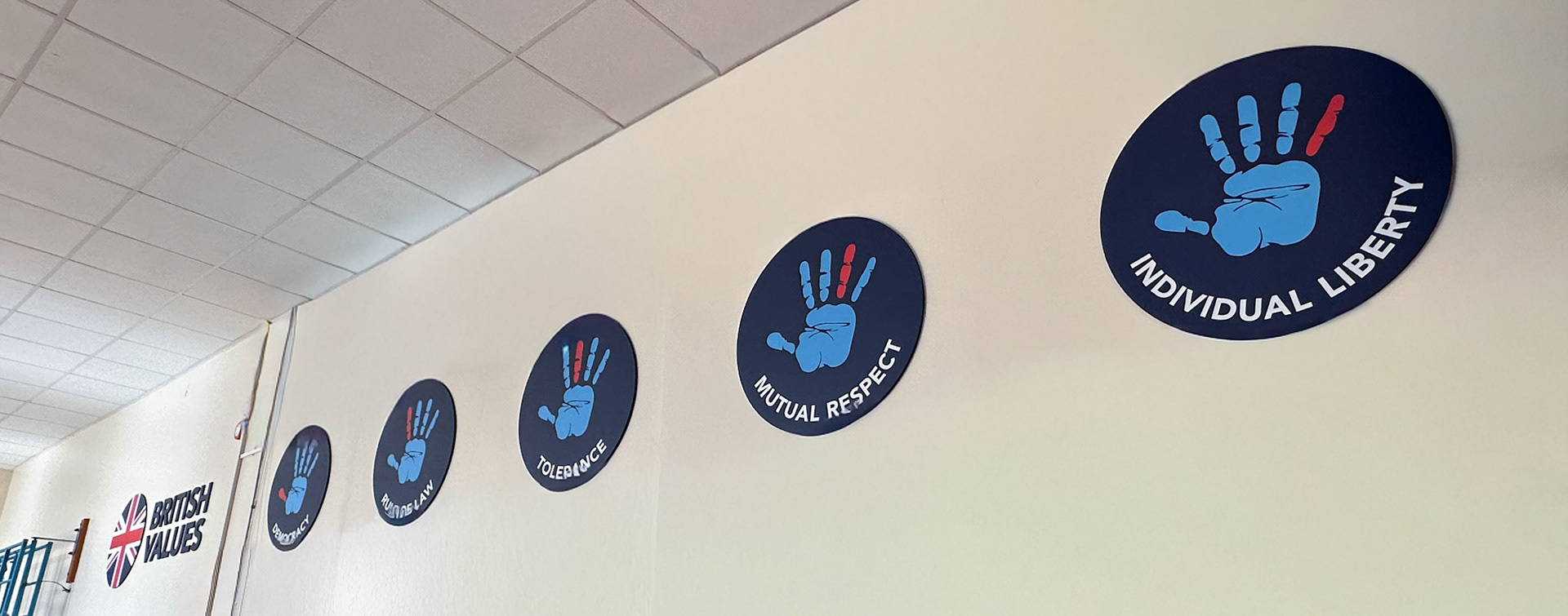British Values - Five Fingers Wallboard Circles 02