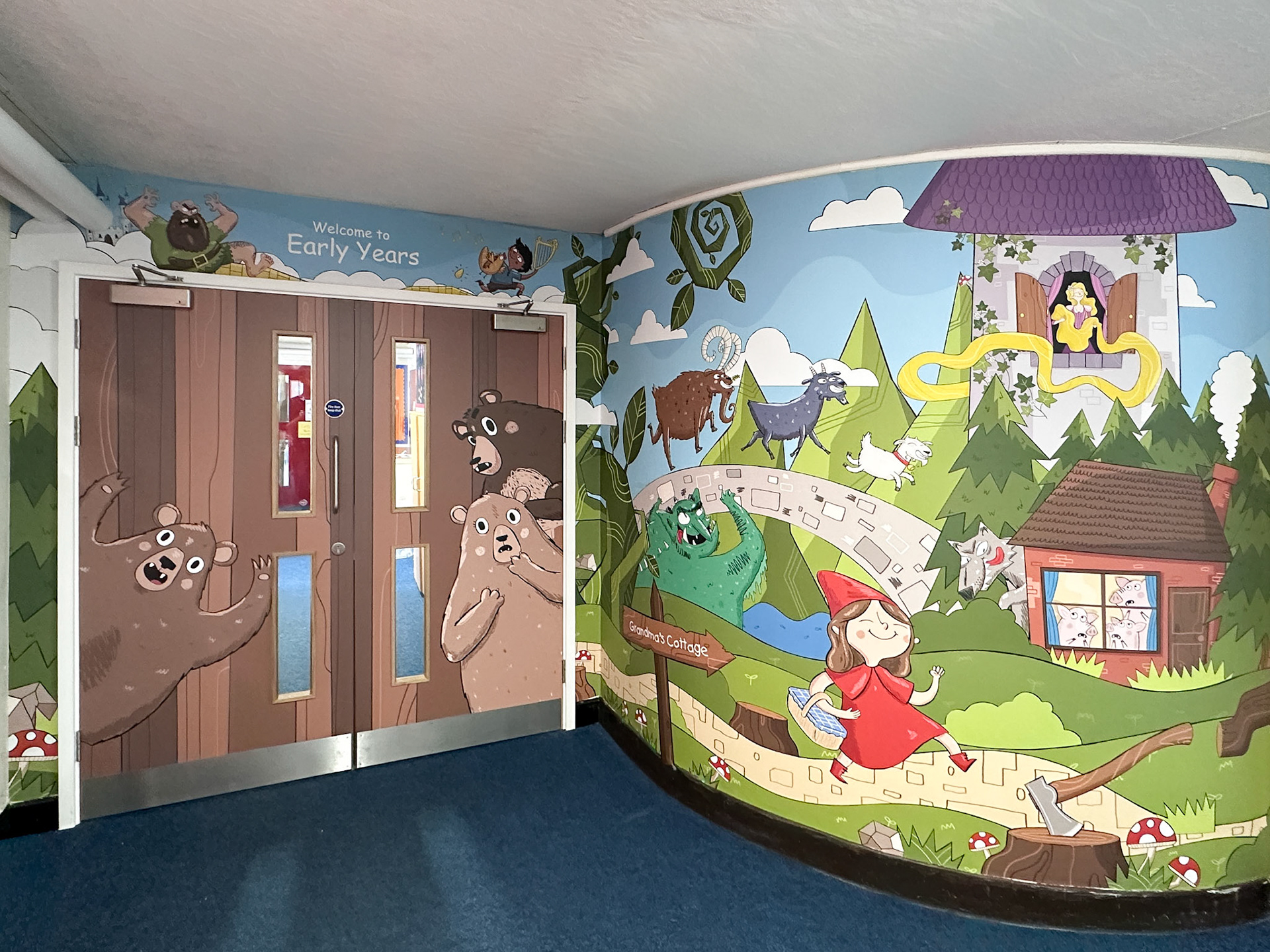 Welcome to Early Years Wall &amp; Door Wrap - Trad Tales
