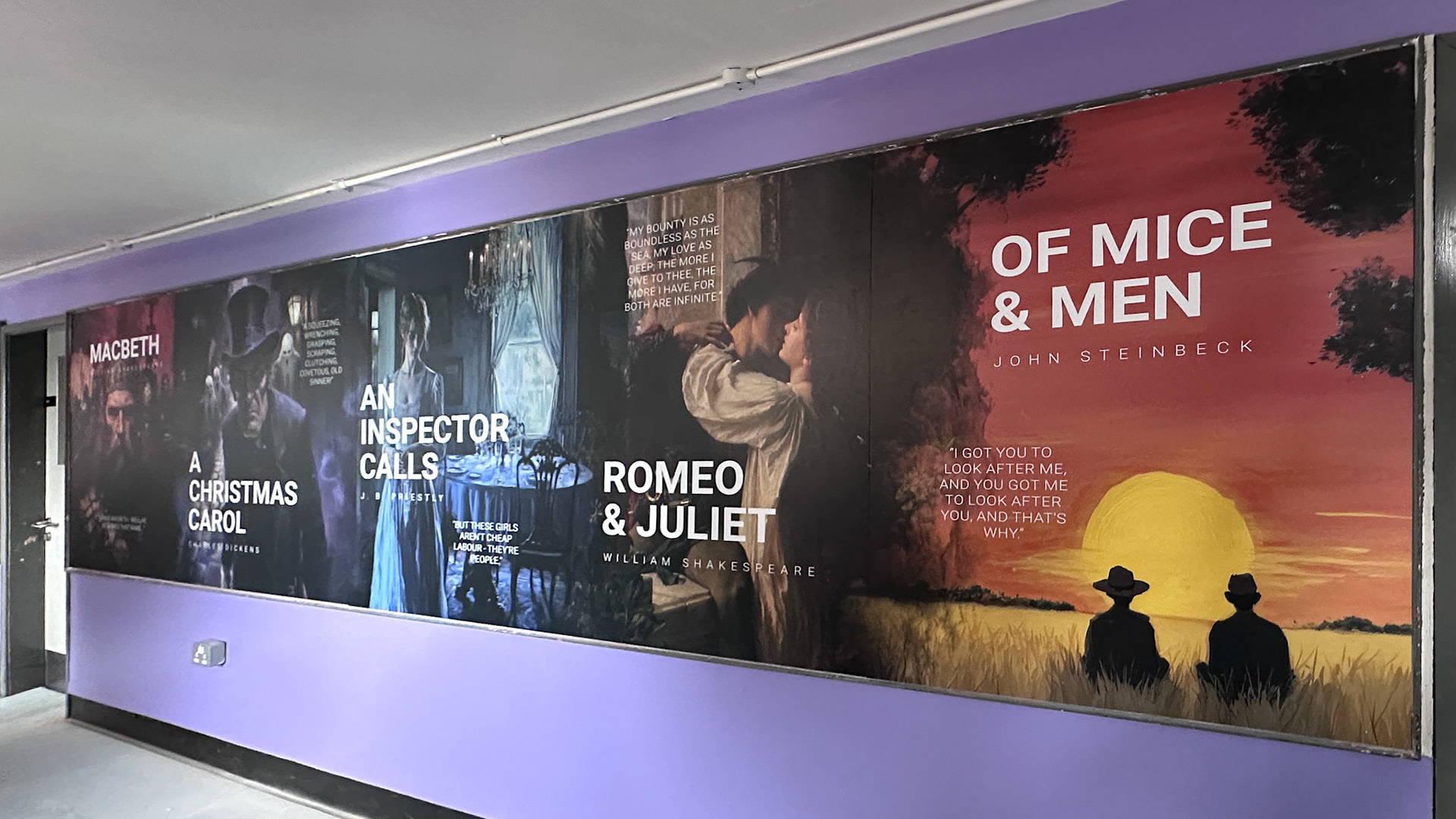 GCSE Texts Image &amp; Quote Panel Display 1