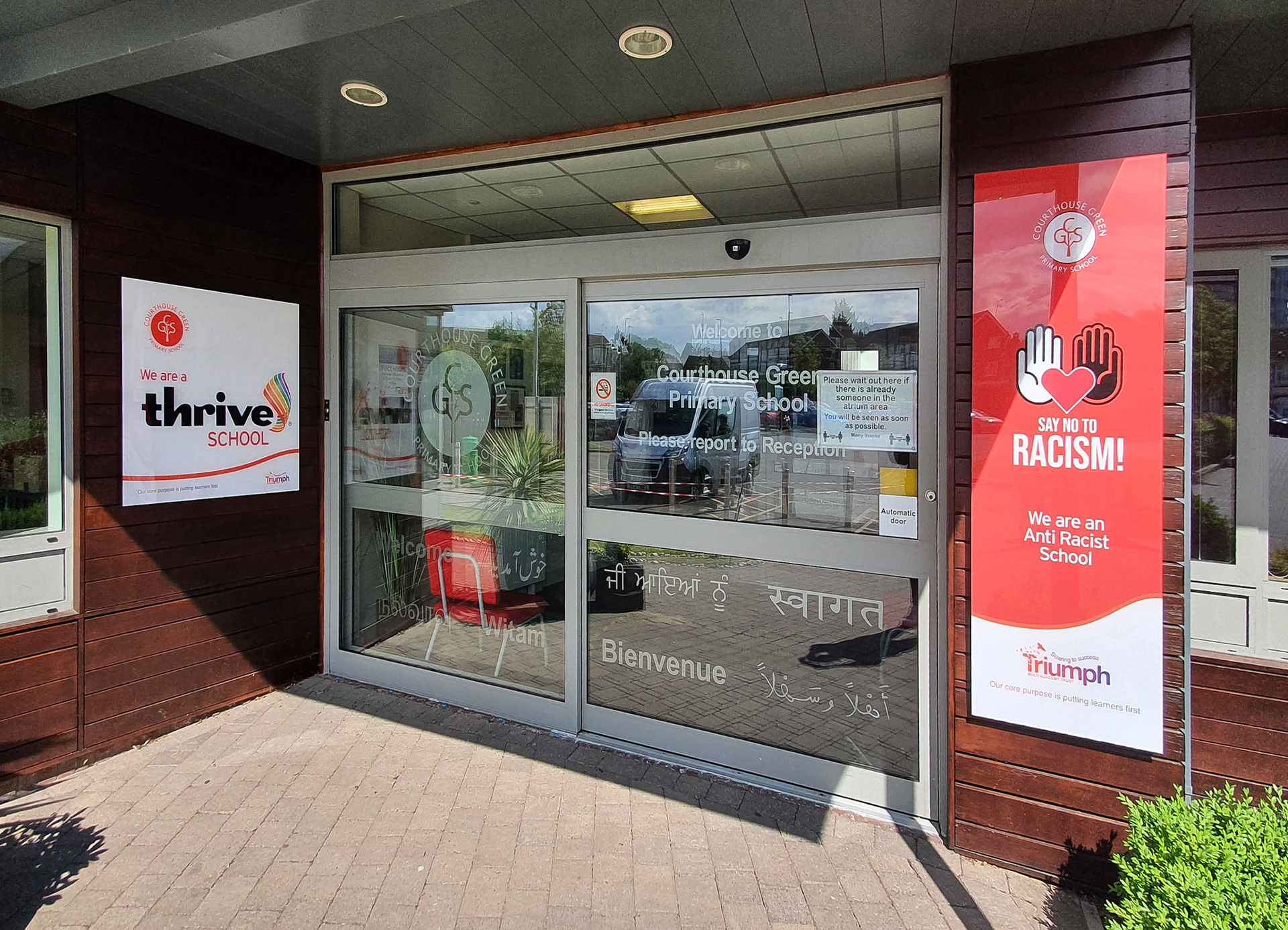 Anti-Racism &amp; Thrive School Signs