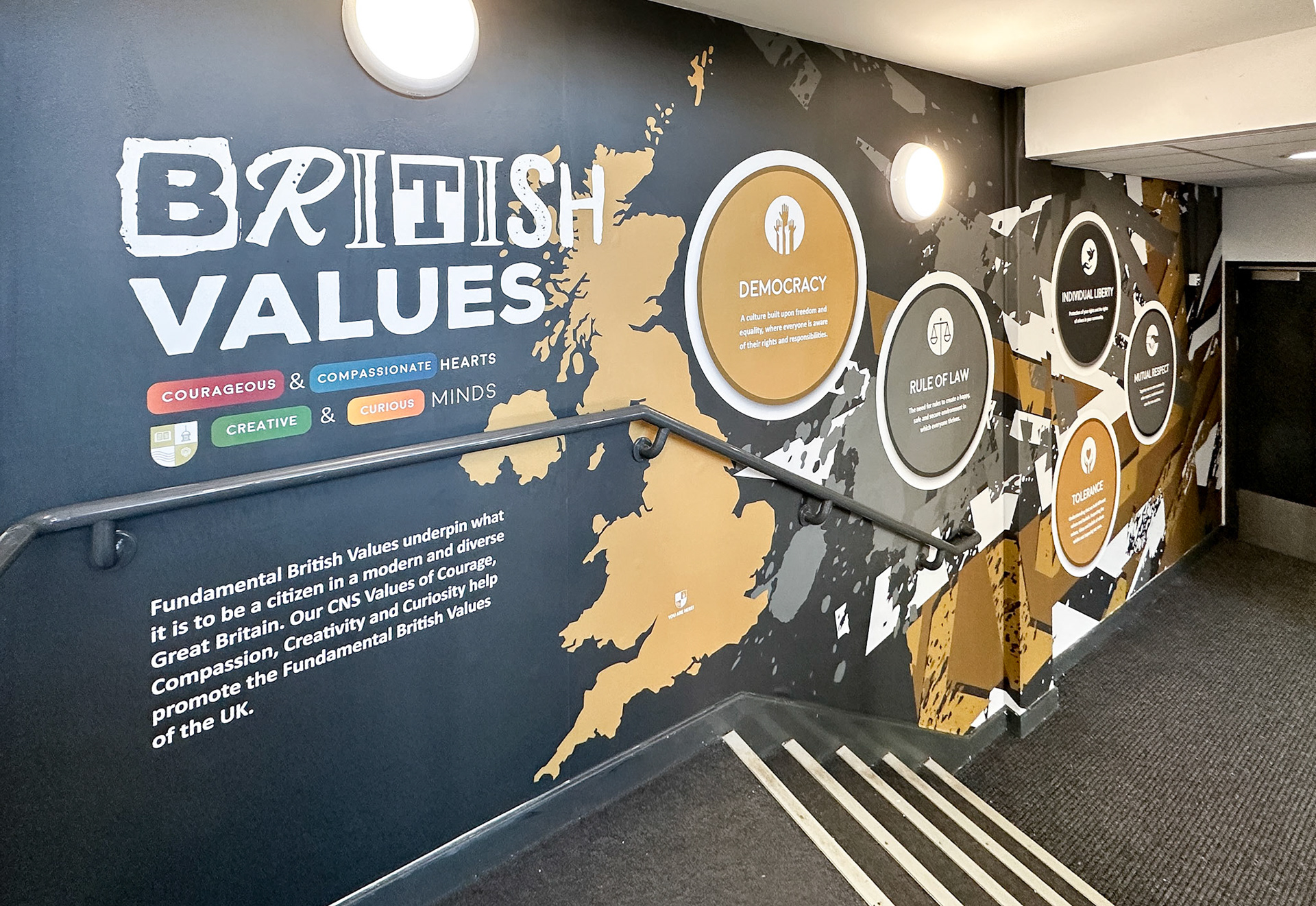 British Values &amp; School Values Wall Art - CHN1