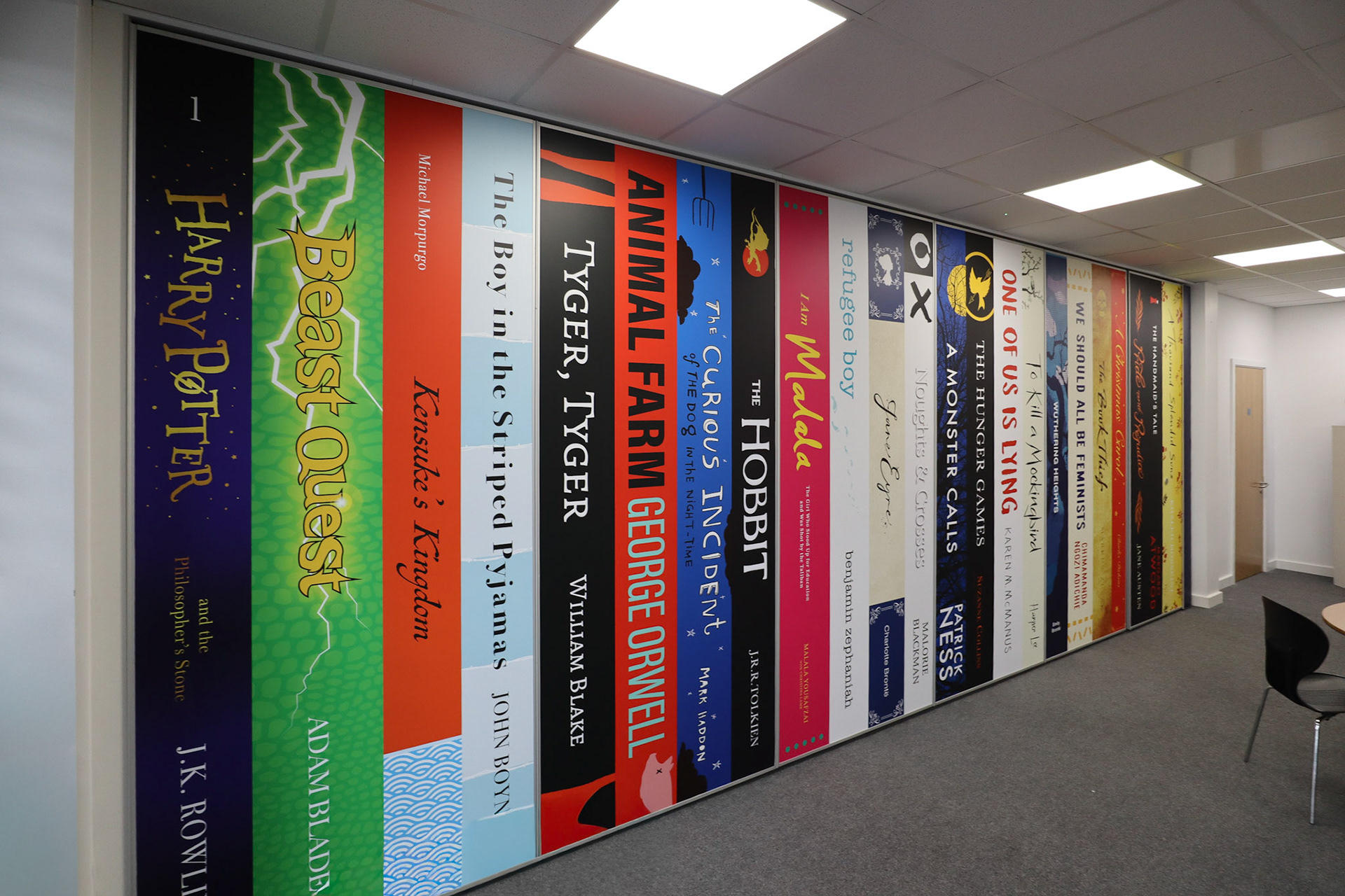 Book Spines Library Door Wrap - AVA01