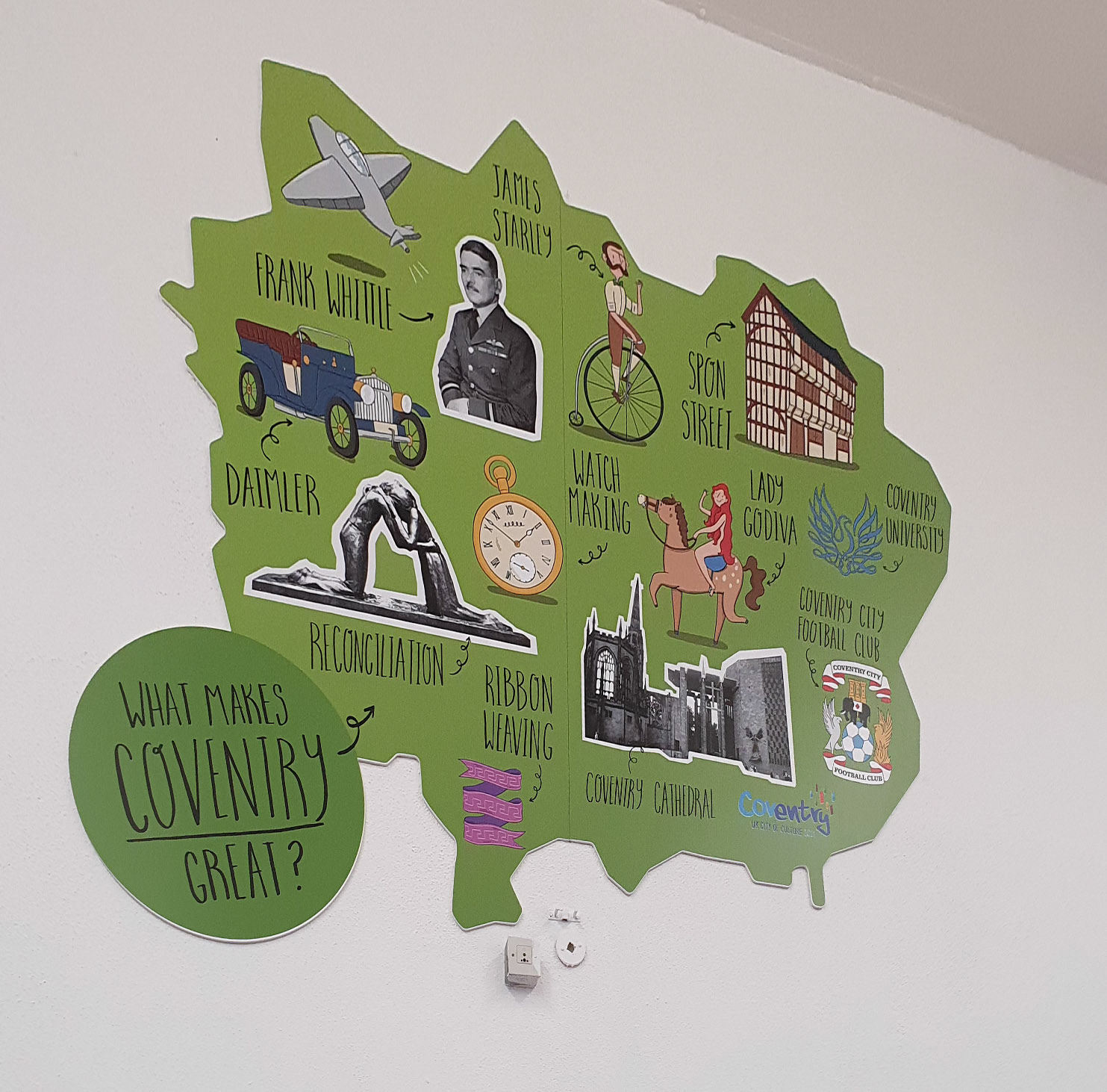 What Makes Coventry Great - Flat Cut Local Map 3