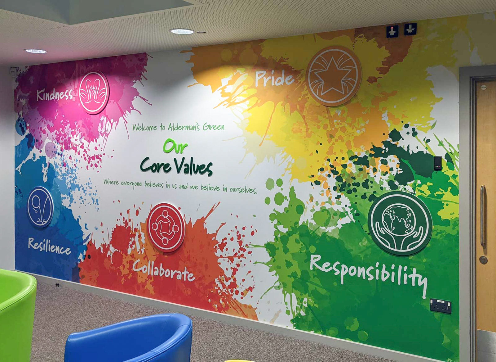 Inky Splashes Values Wall Art - AGS1