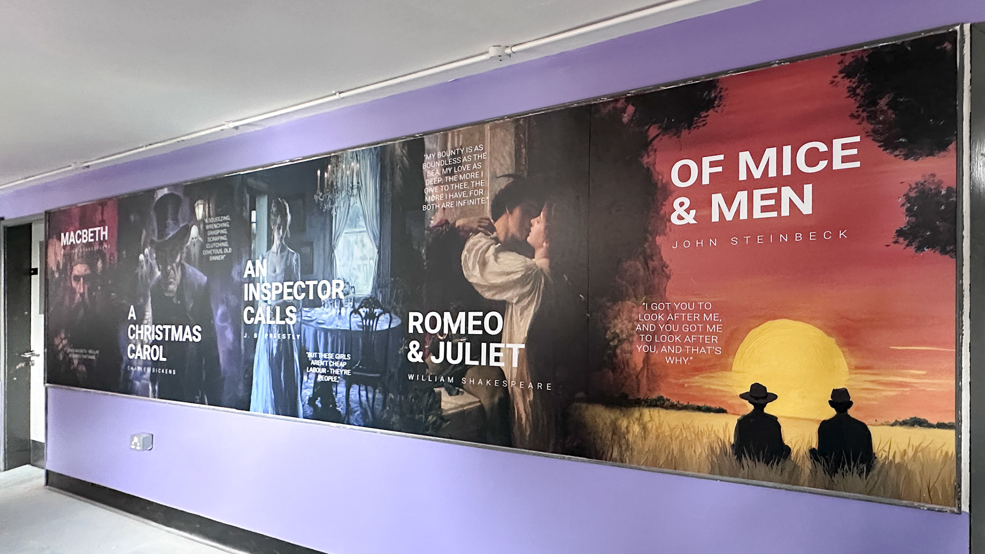 GCSE Texts Image &amp; Quote Panel Display 1 TCA 2501