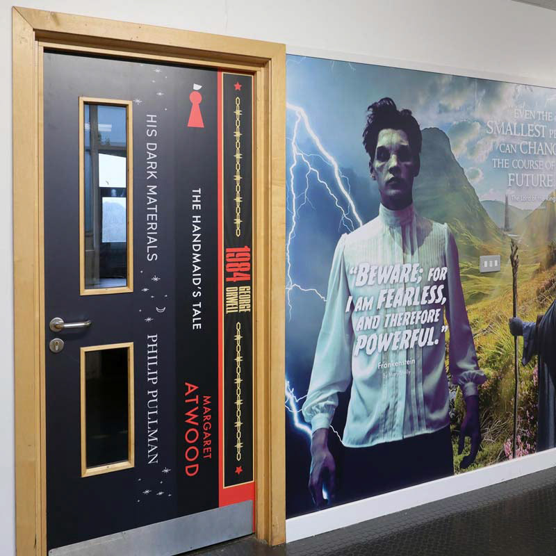 Book Spines Door Wrap - YSG04