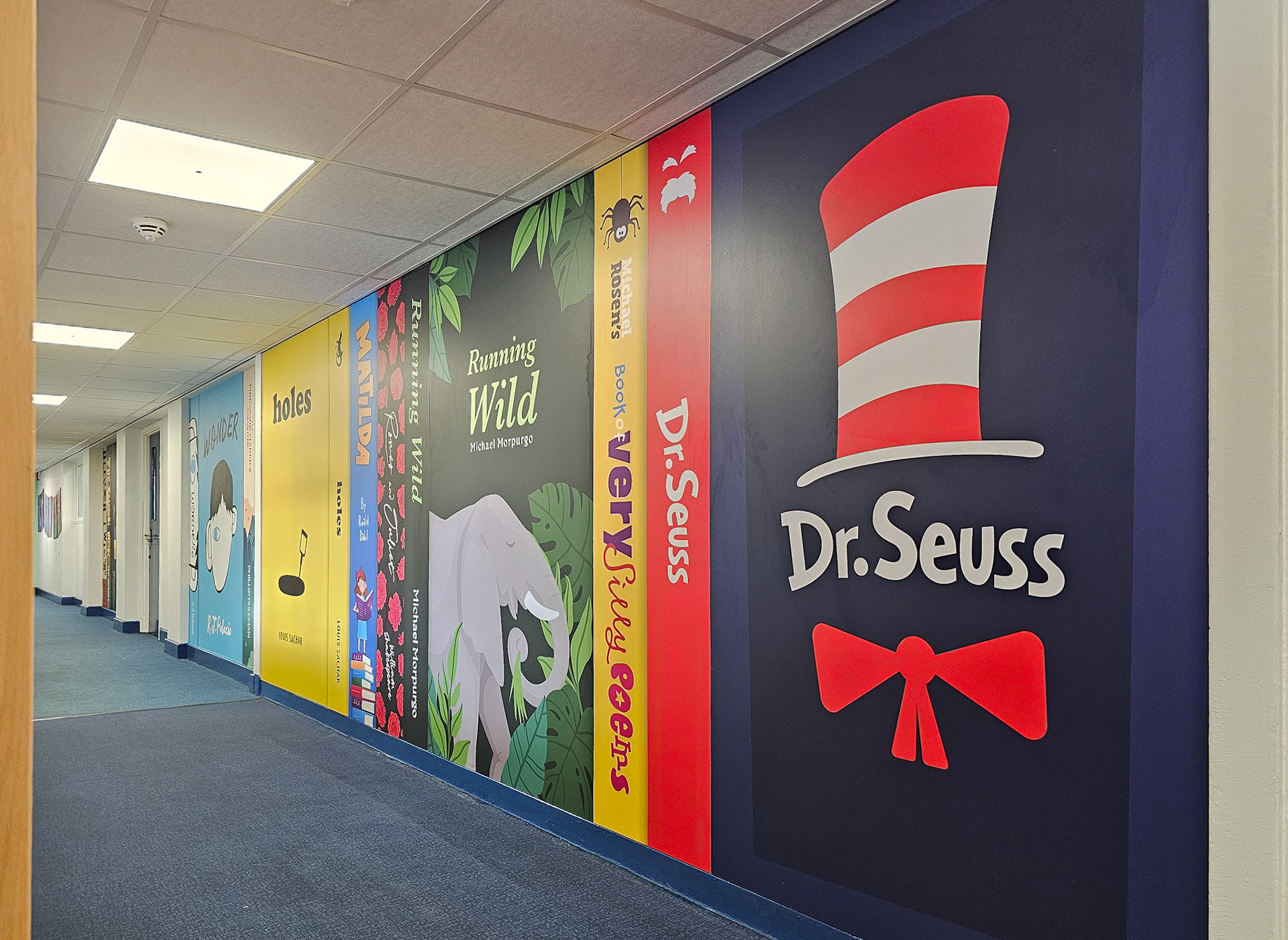 Book Spines and Covers Library Wall Art - 02