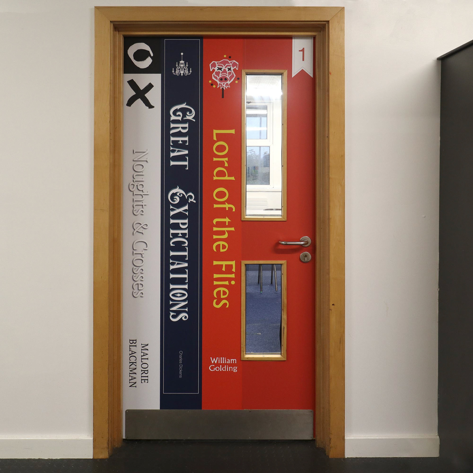 Book Spines Door Wrap - YSG02