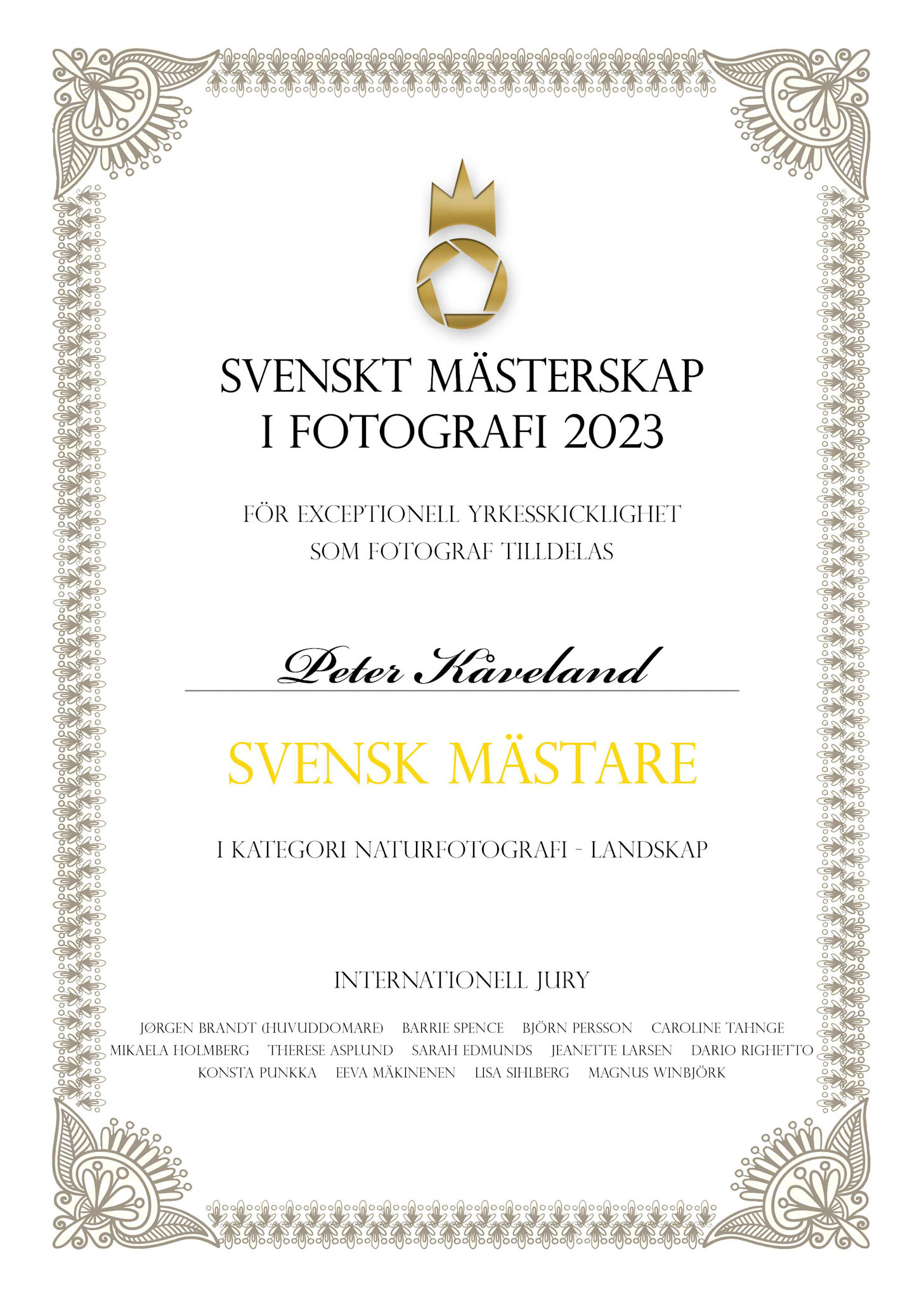 Svensk Mästare i kategori Naturfotogafri - Landskap