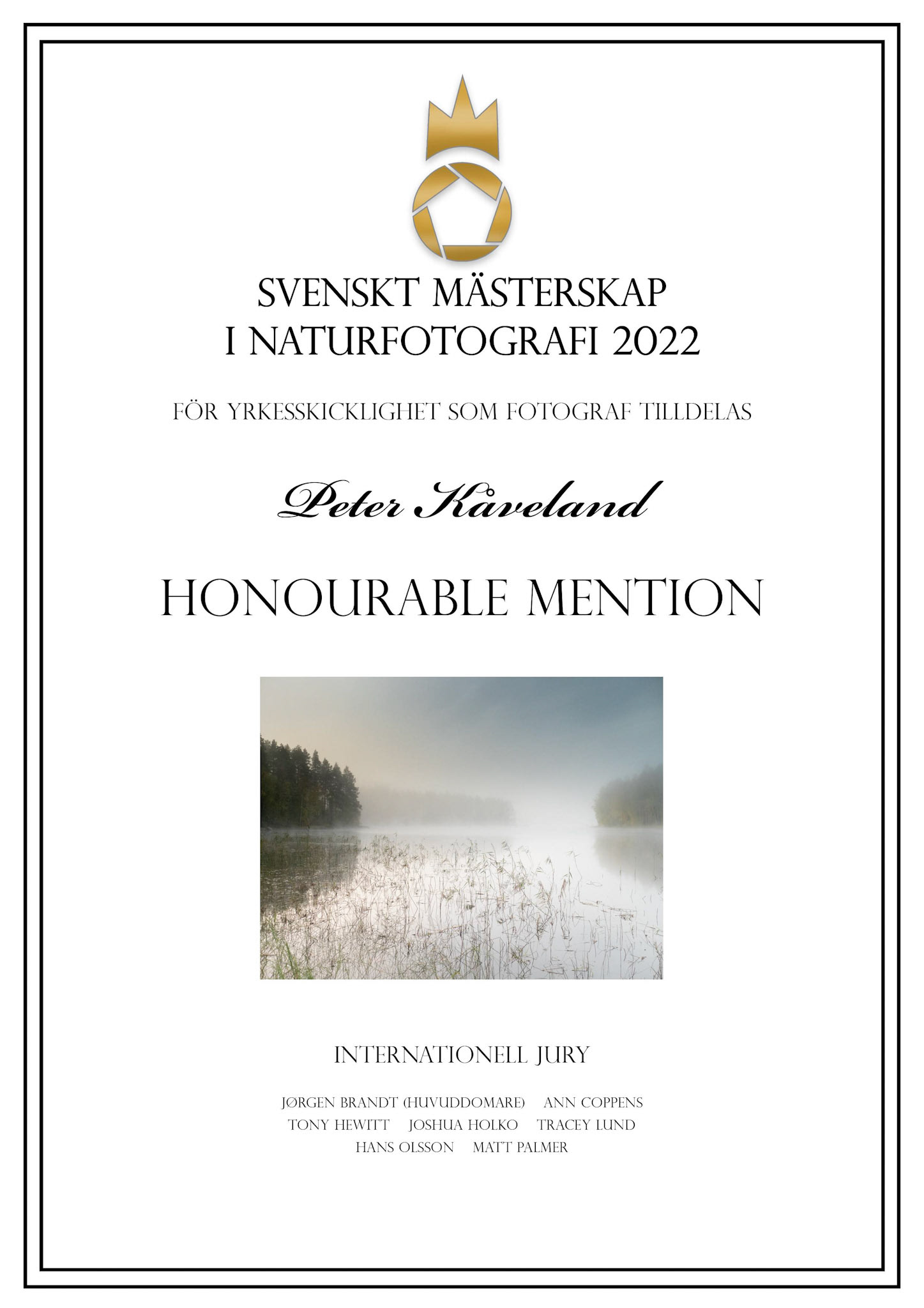 Svenskt Mästerskap i Naturfotografi 2022 - Honourable Mention