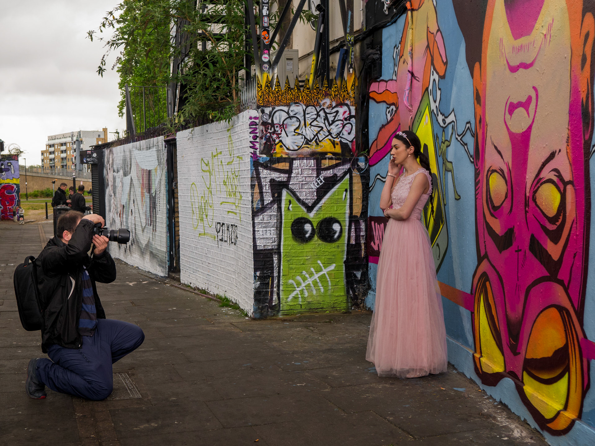 Side street to Bricklane, London, England