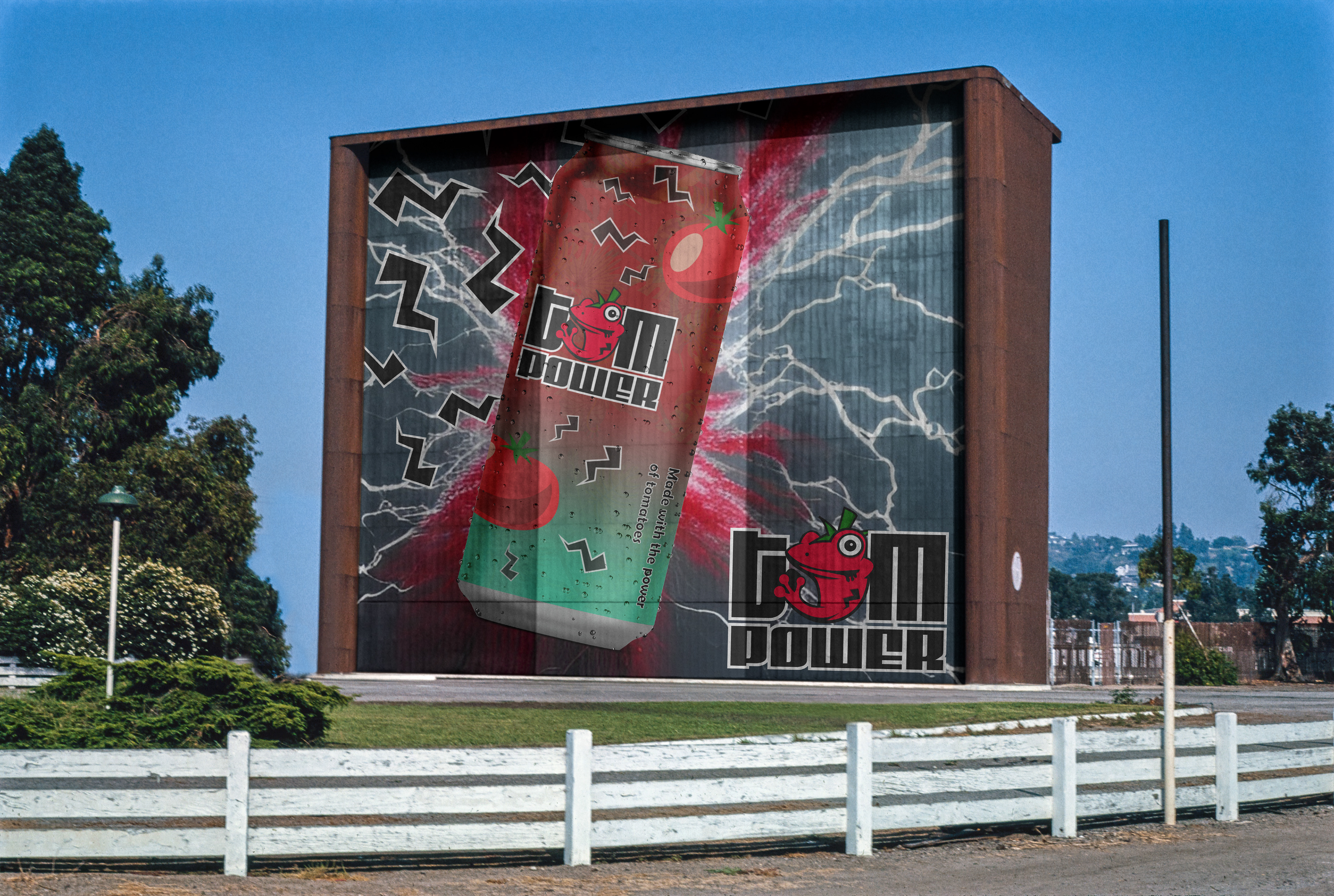 Mockup op gebouw