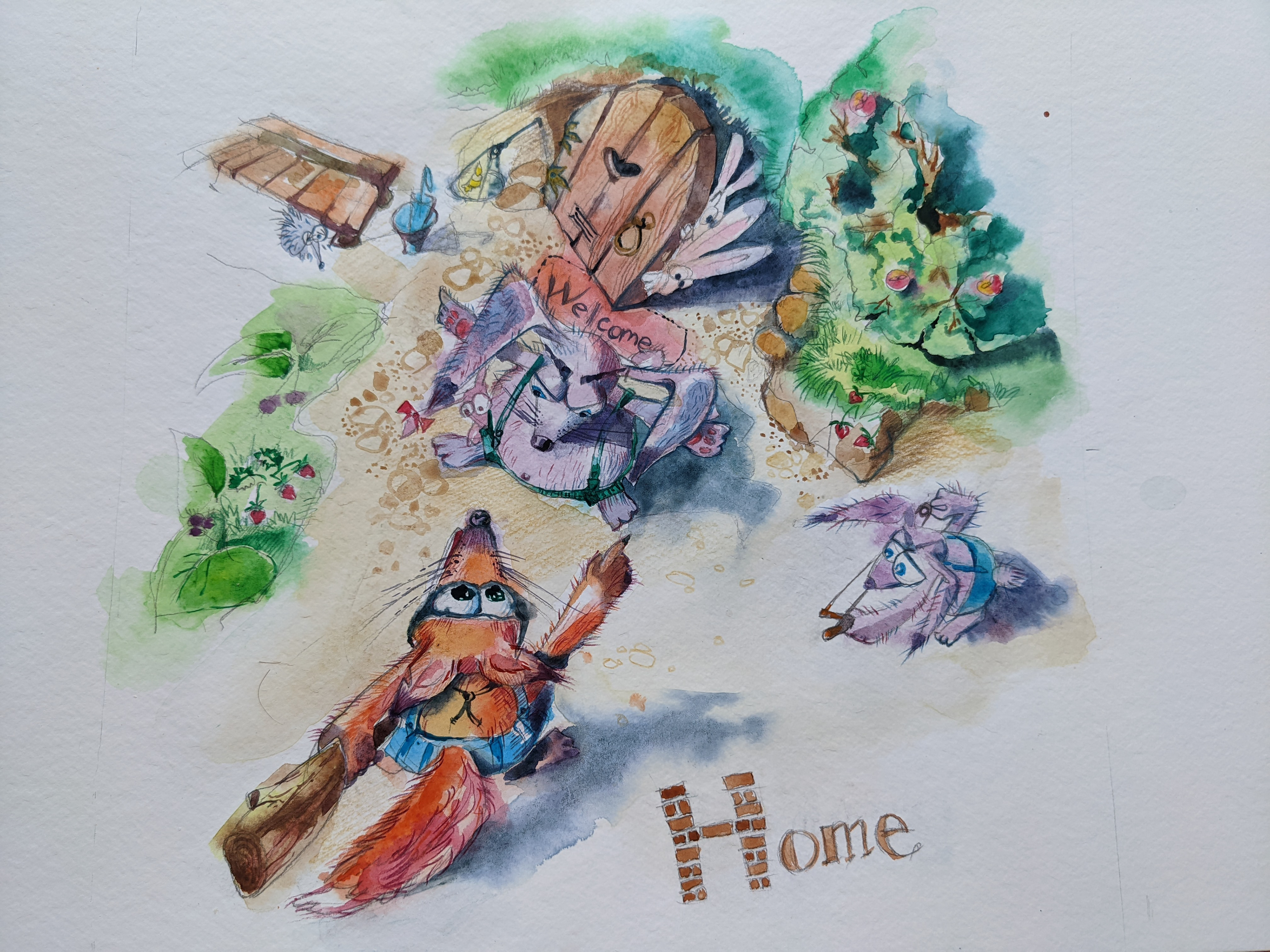 The word for picture is "home"