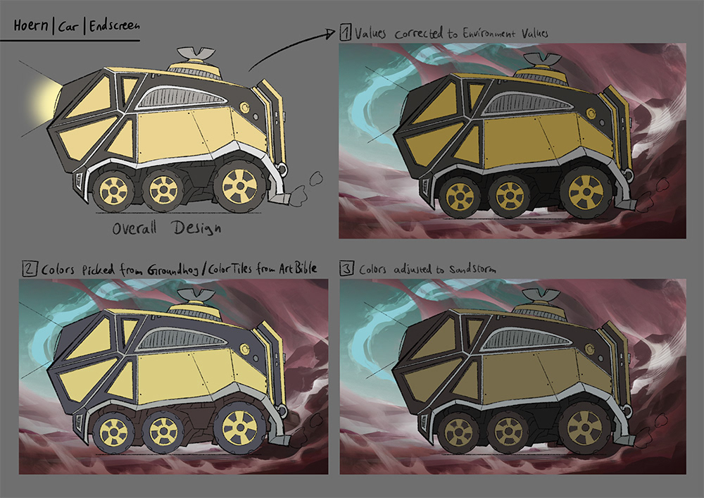The Family's Car | Color Variations in context to the Environment Artwork