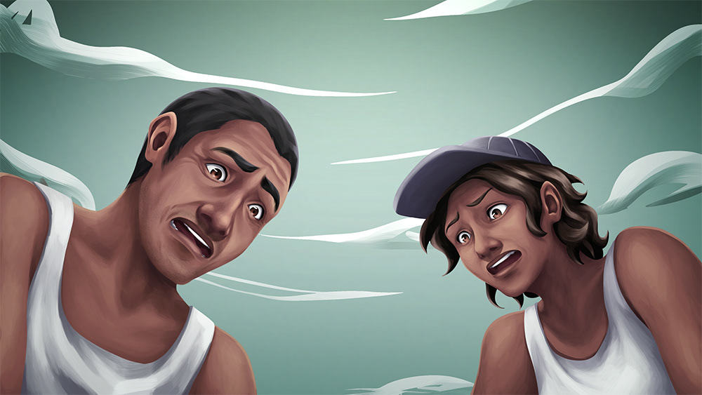 Intro | Key Illustration - Frank & Max Worried