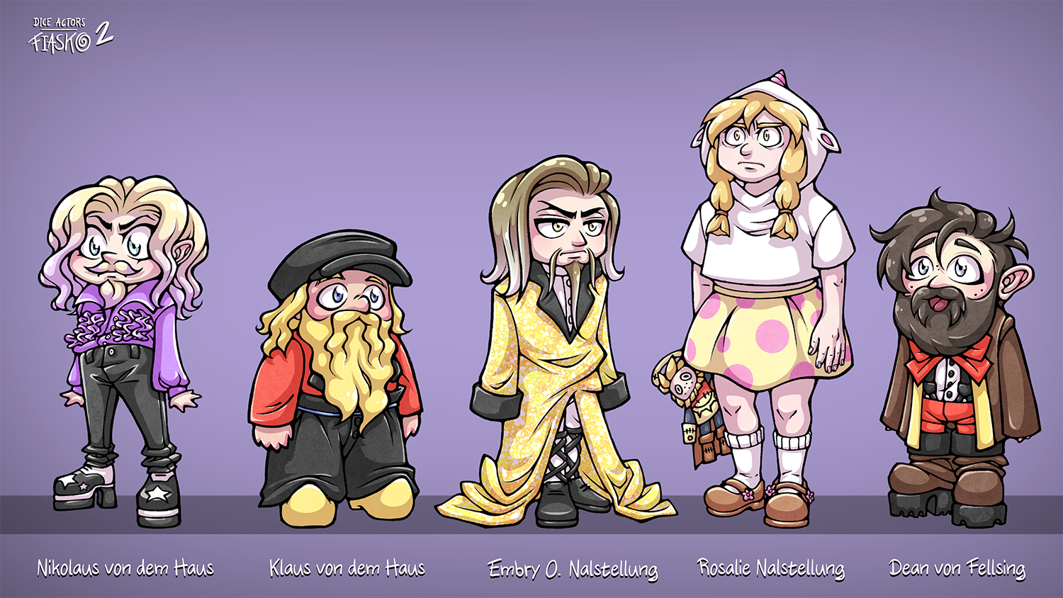 "FIASKO! Live" Character Illustrations | End of Story
