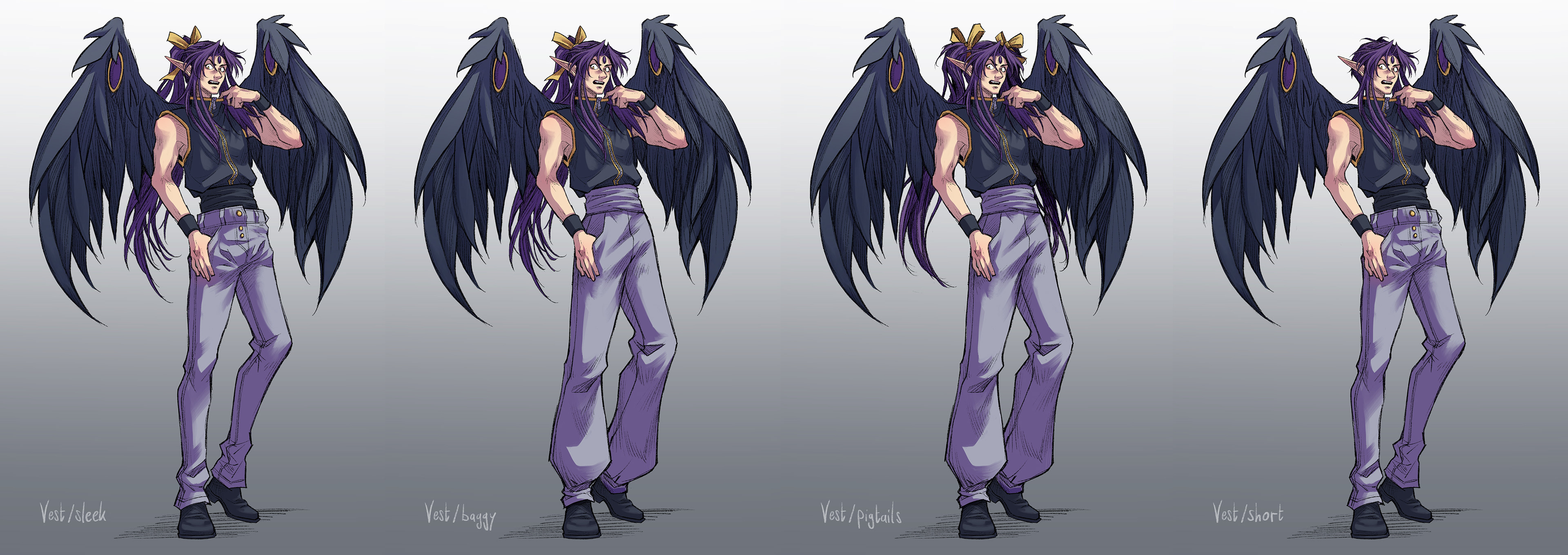 Access | Vest Outfit Hair/Pants Variations in Series