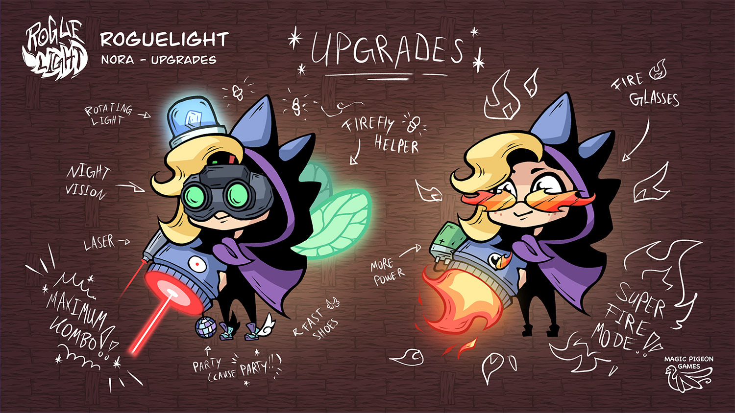 Roguelight | Player Concept - Nora | Upgrades