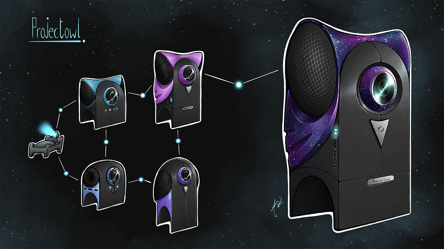 Owl Mobile Projector | Object Concept