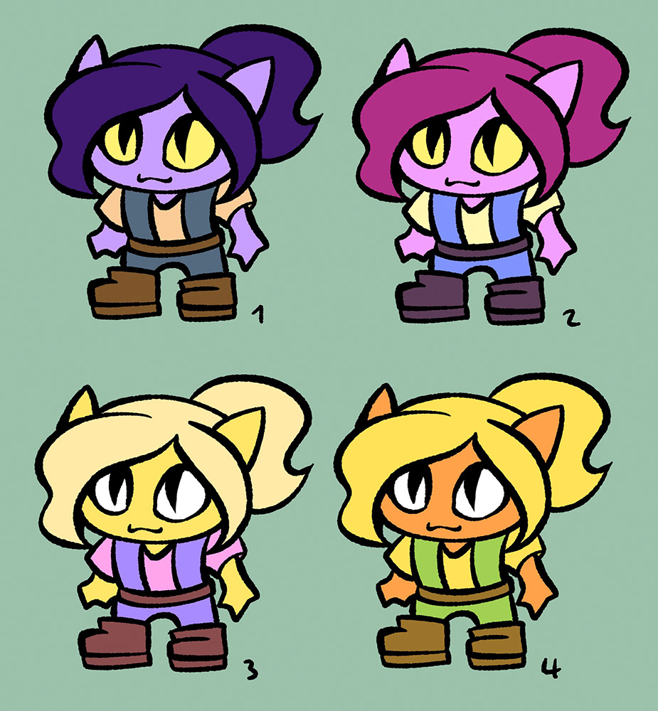 Player Character | Color Variations of Old I-Game Style