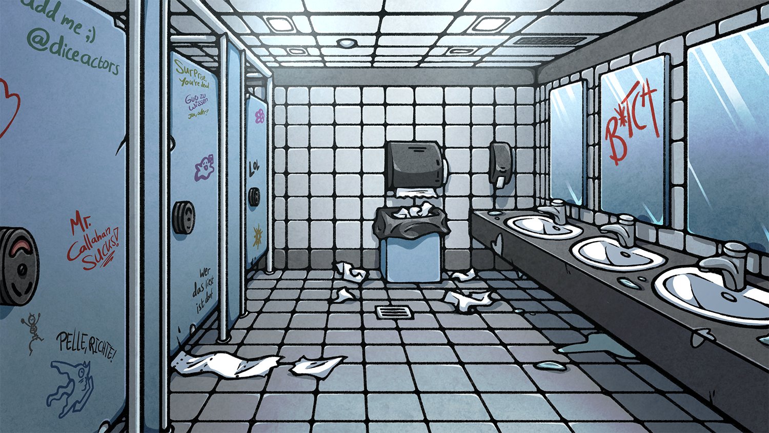 "FIASKO! Brittle Bay" Background | Bathroom