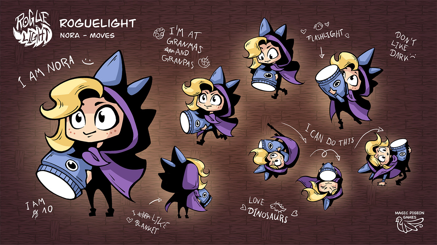 Roguelight | Player Concept - Nora | Movements