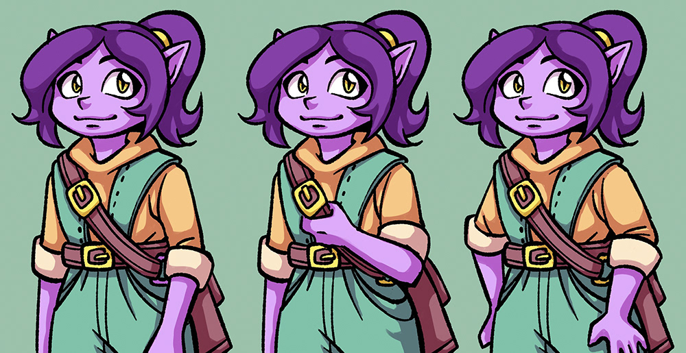 Player Character | Dialog Sprite Pose Variations