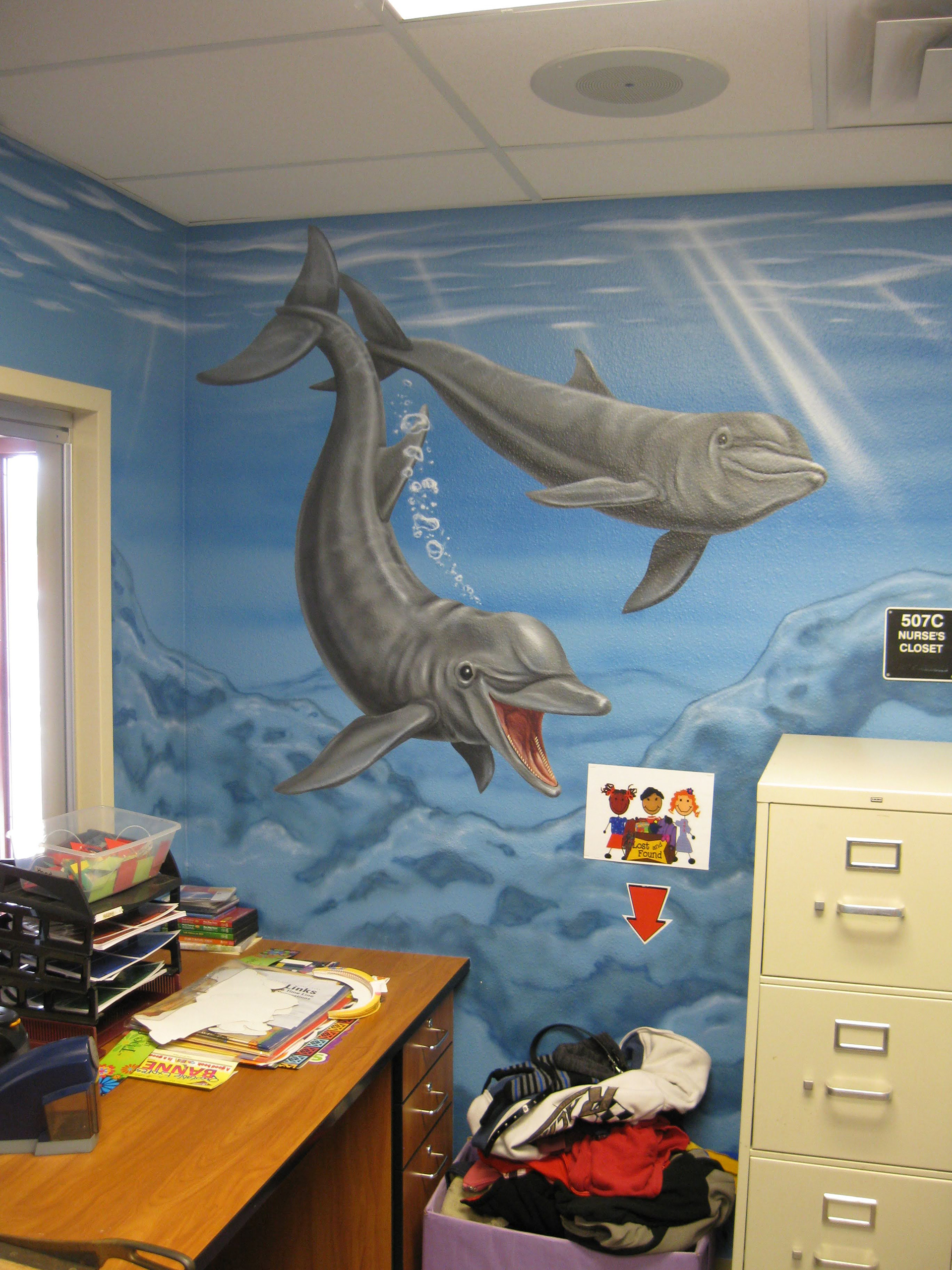 Dolphins at Play (Riverside Elementary Office)