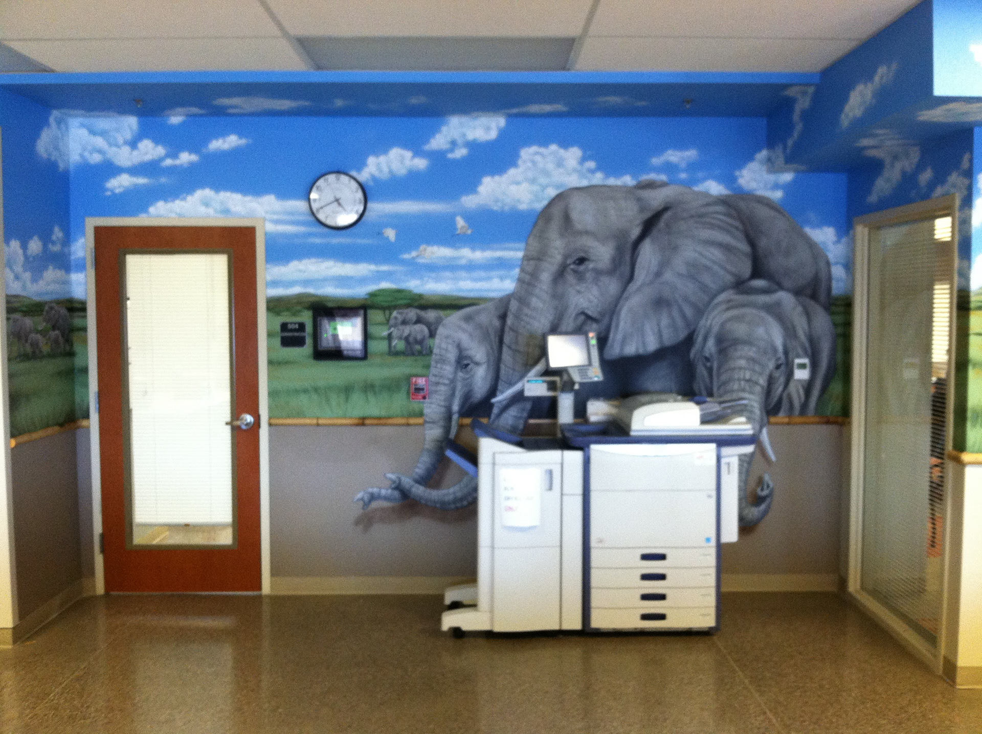 Elephants Over the Wall (Riverside Elementary Office)