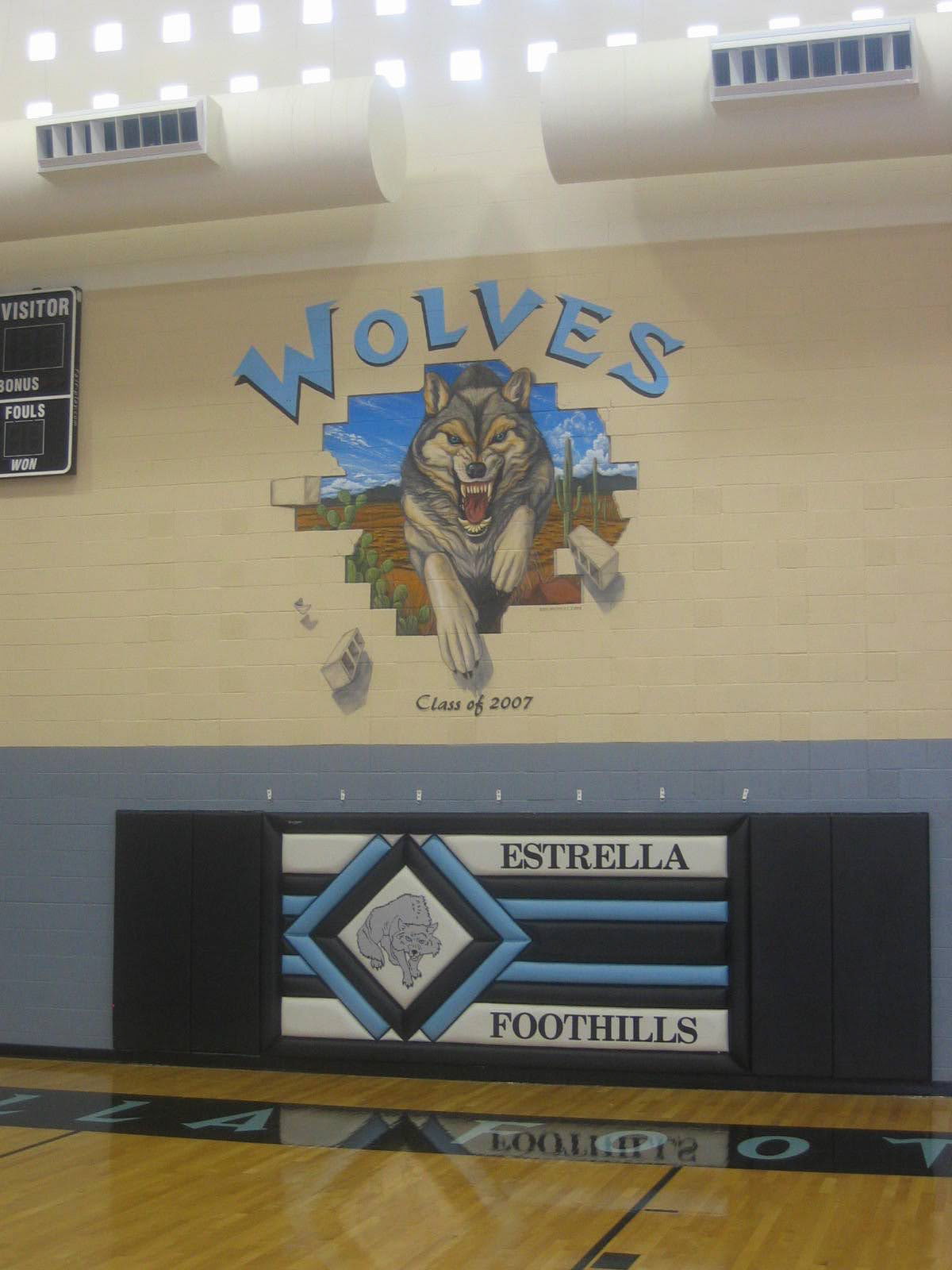 Wolves through the Wall (Estrella Foothills High School Gym)