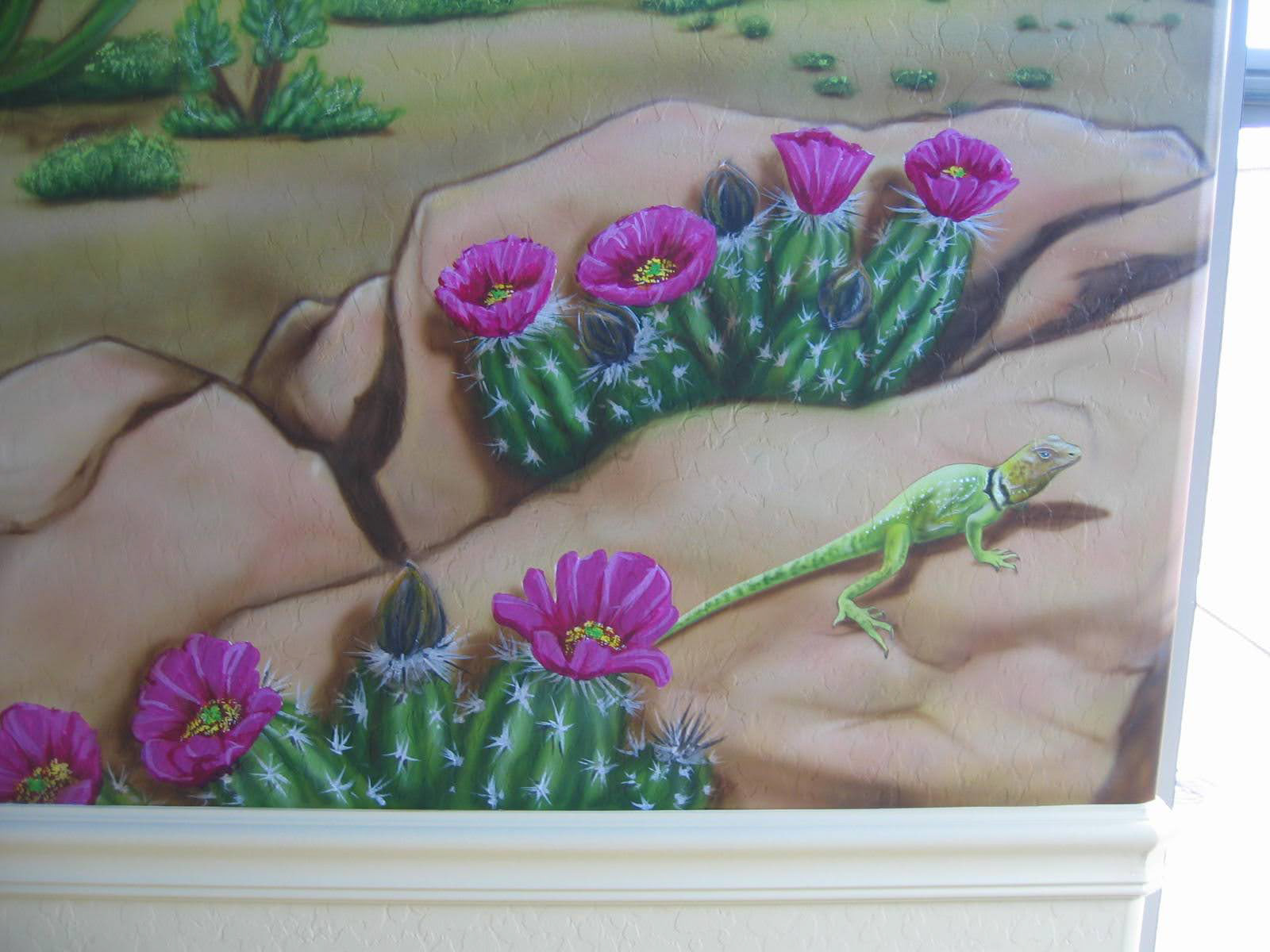 Cacti and Lizard (Bedroom)