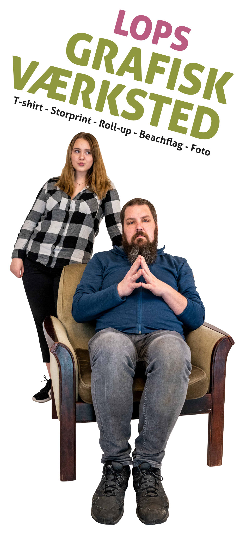 Reklame til glasdør