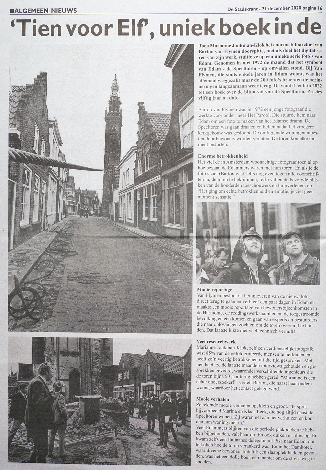 Stadskrant 21 december 2020 pagina 1