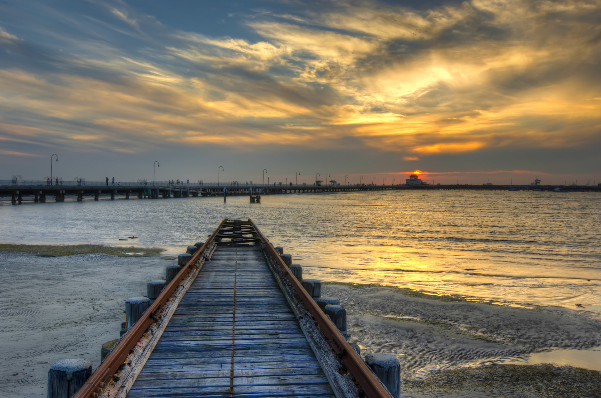 Old St. Kilda boat ramp at sunset