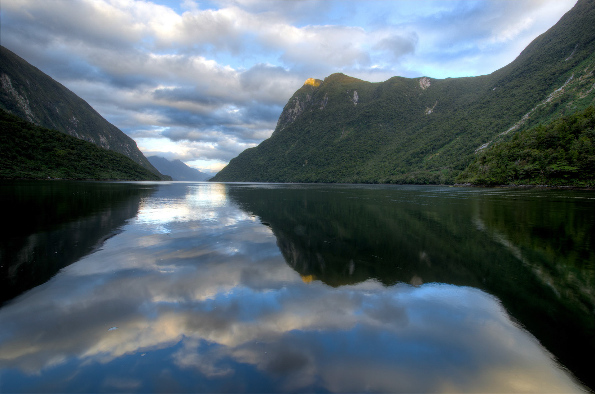 Doubtful Sound, NZ -Shot this from the back of the boat after we had dropped anchor for the night and the sun was finally behind one of the mountains